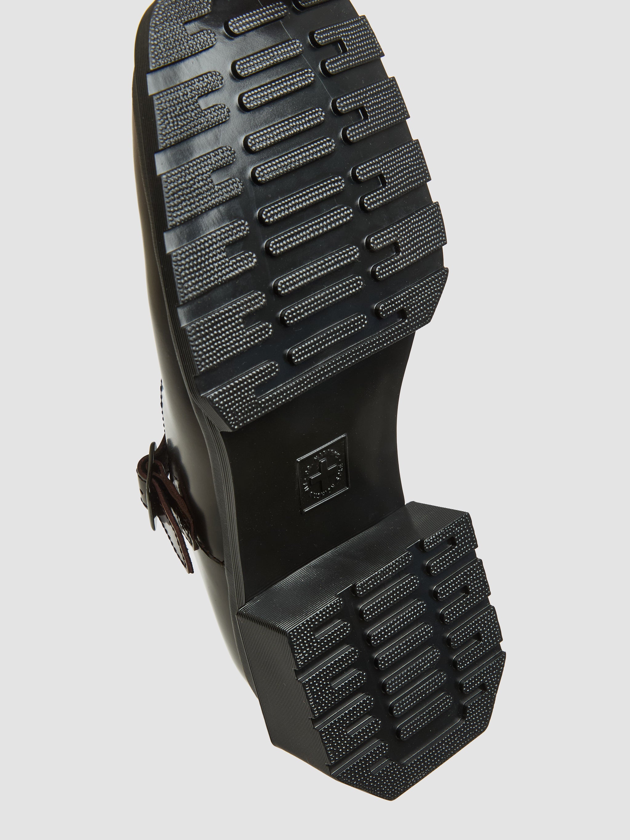 Maybole Square Toe Mary Jane Shoes in Black & Cherry Red