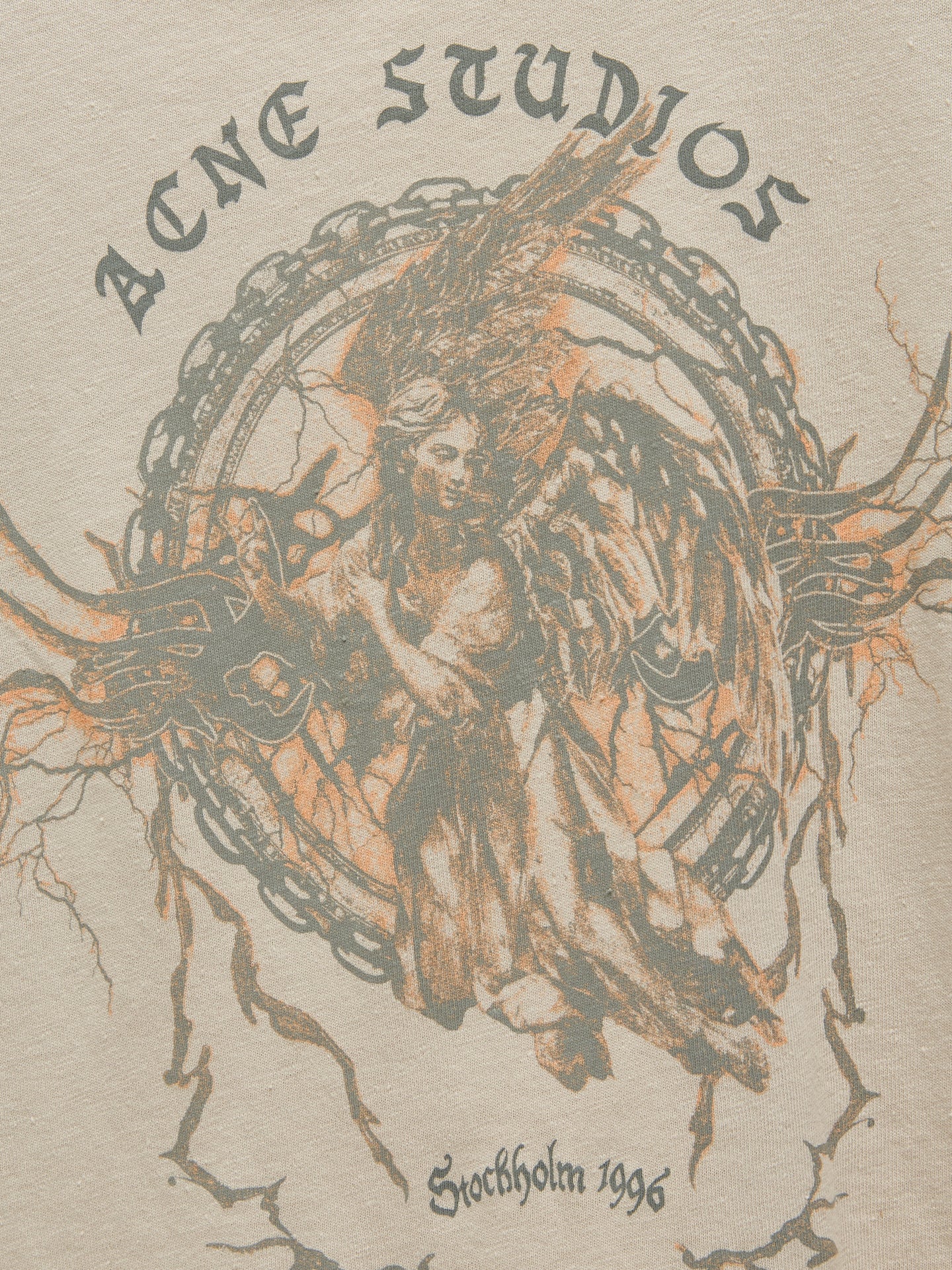 Printed T-Shirt in Faded Grey