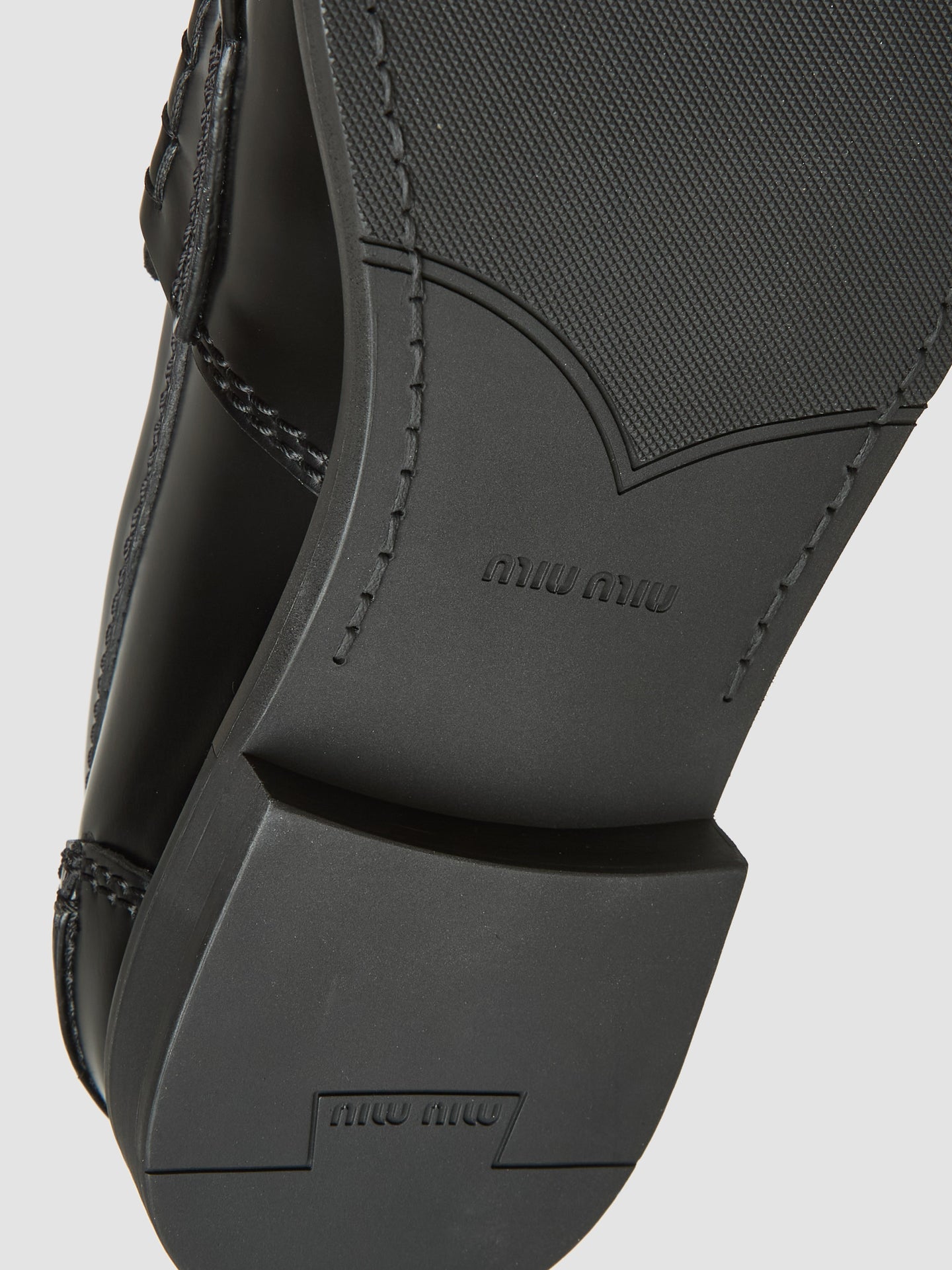 Leather Penny Loafers in Black
