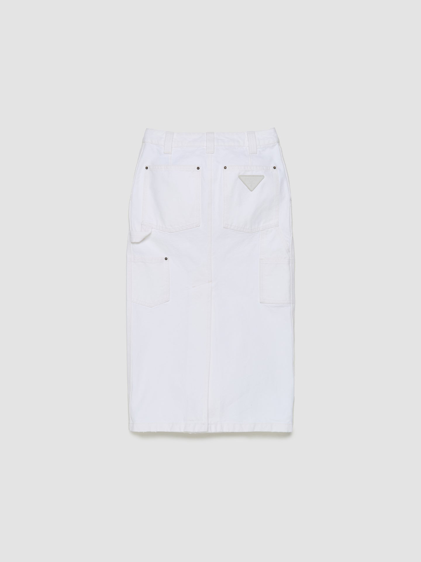 Pencil Skirt Made of Old Canvas in White