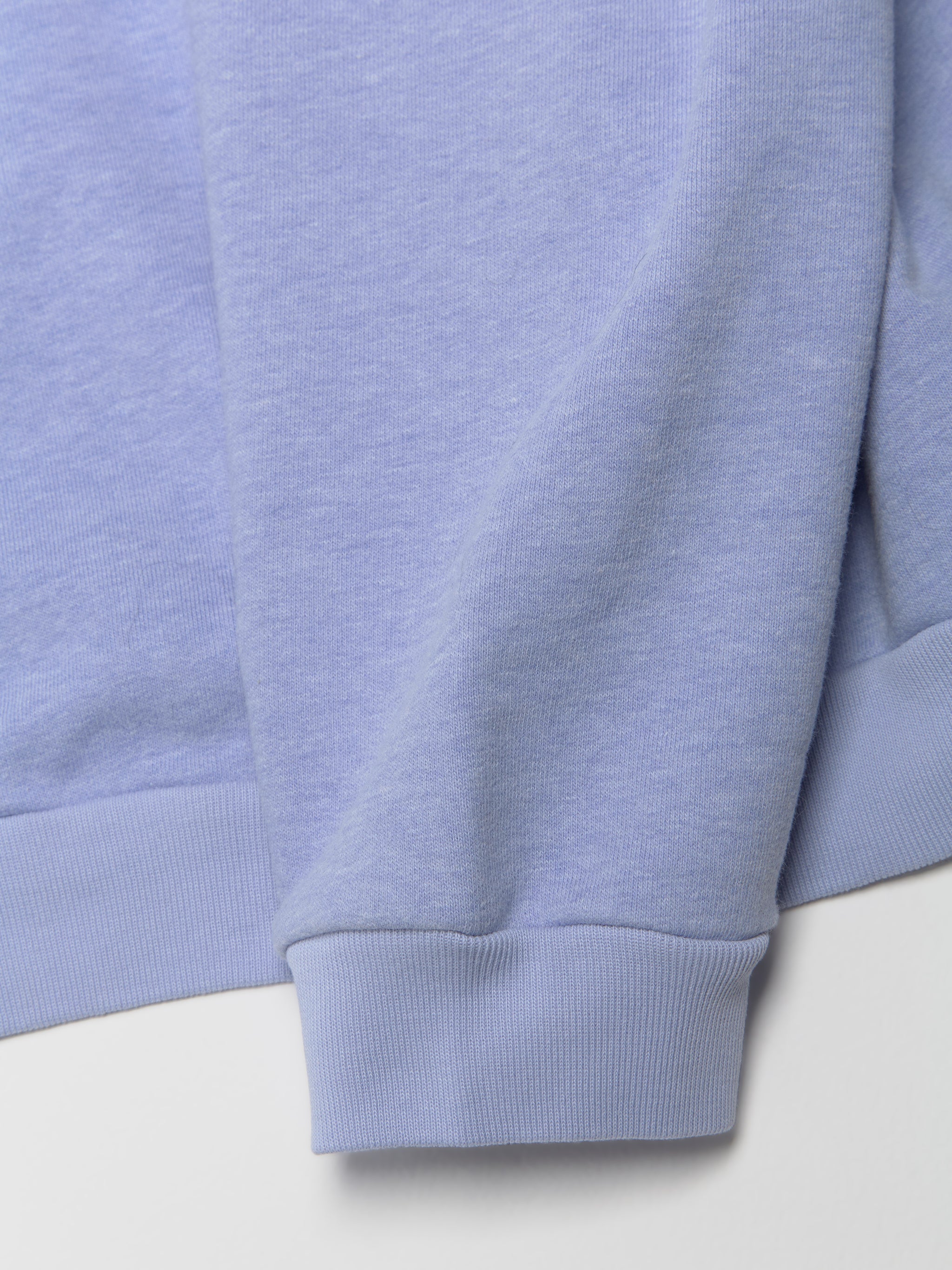 Cotton Sweatshirt in Faded Blue