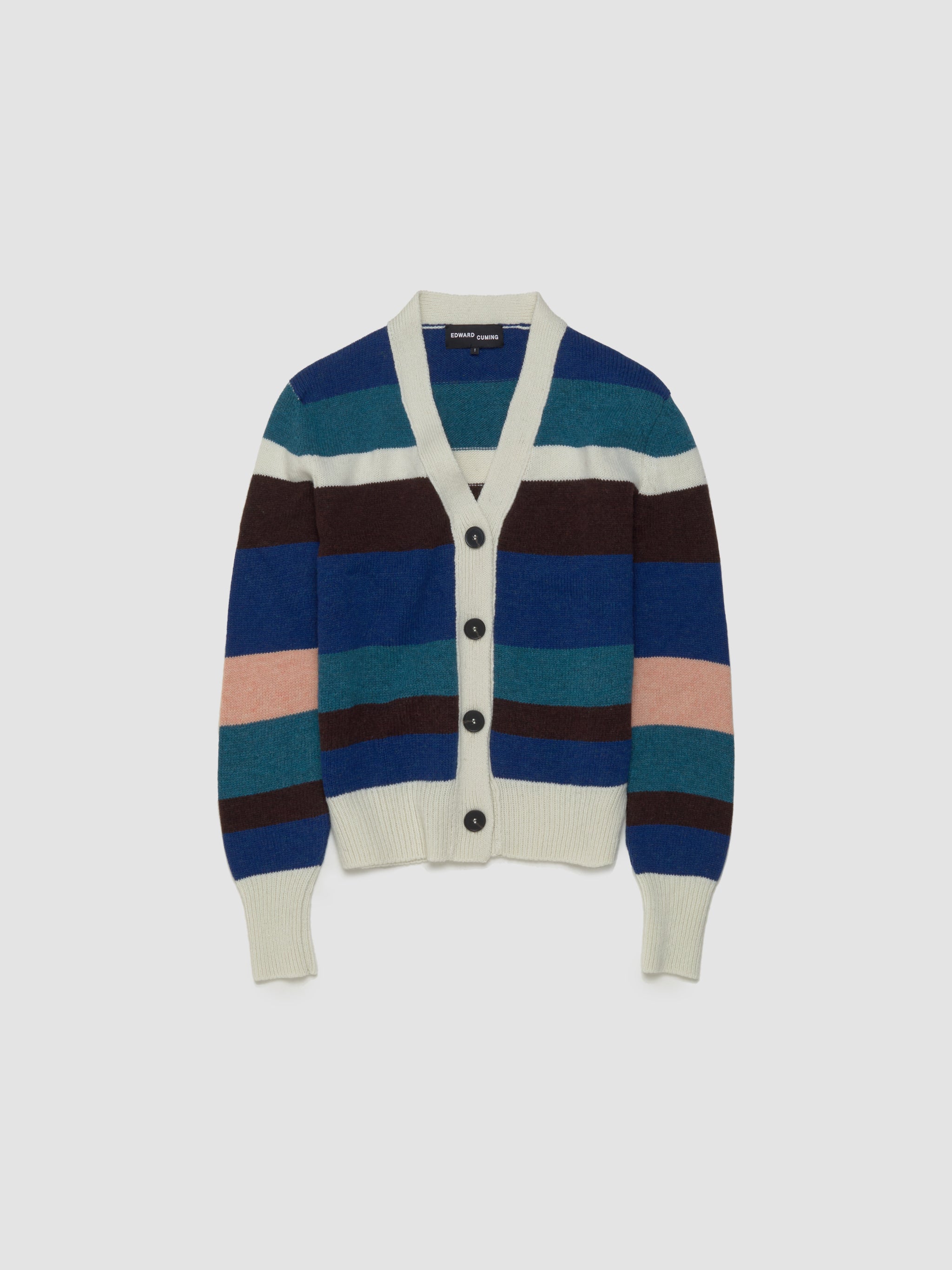 Studious Cardigan in Blue & Brown