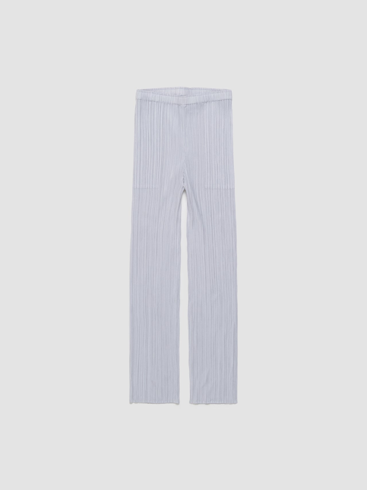 Pleated Tapered Leg Trousers in Light Grey