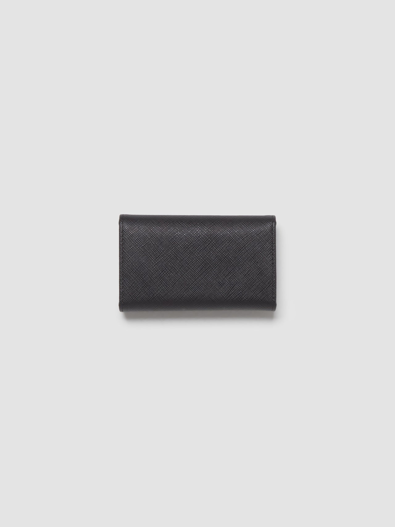 Saffiano Leather Key Case in Black