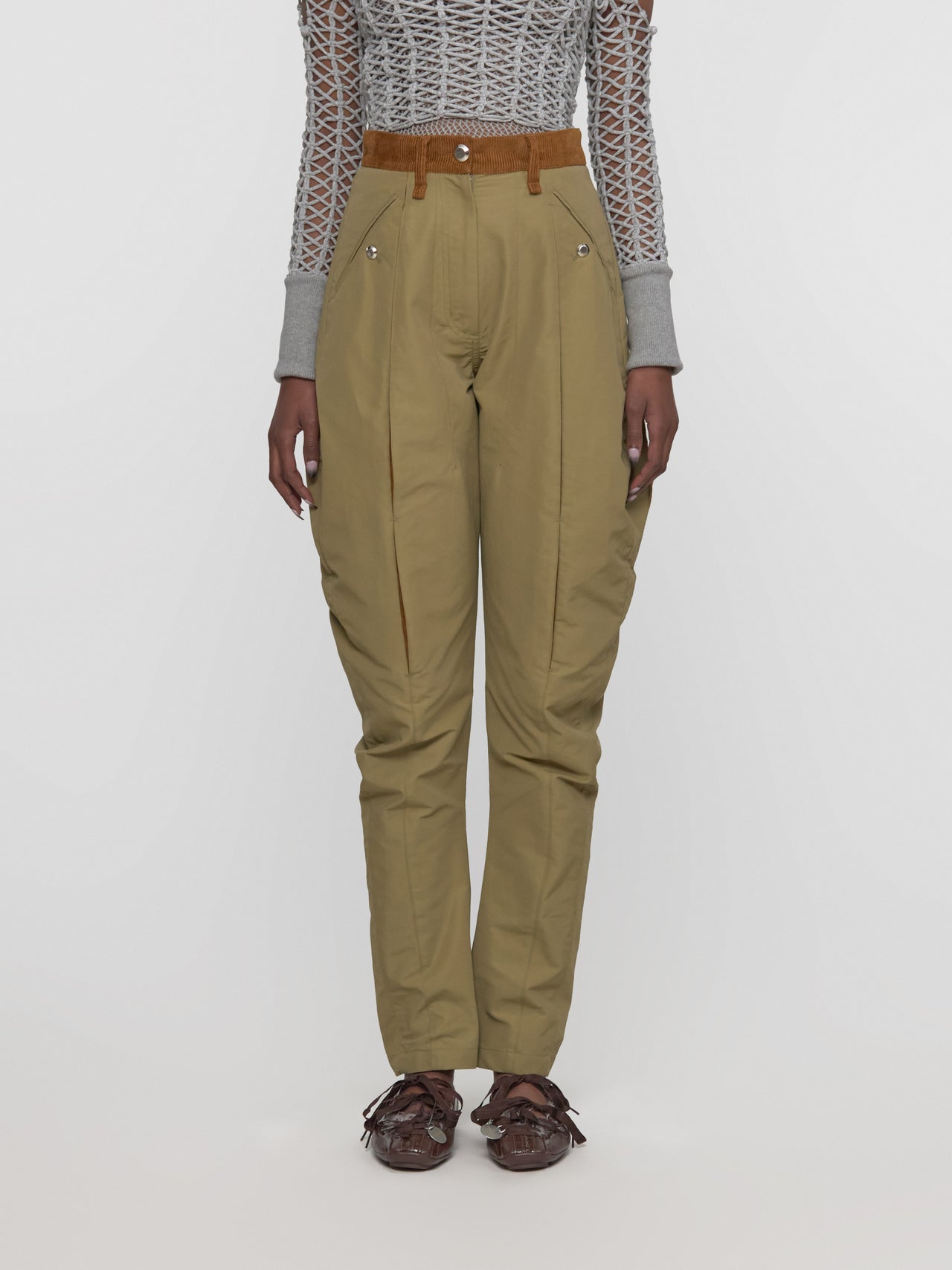 Chasseur Trouser in Olive Green & Honey