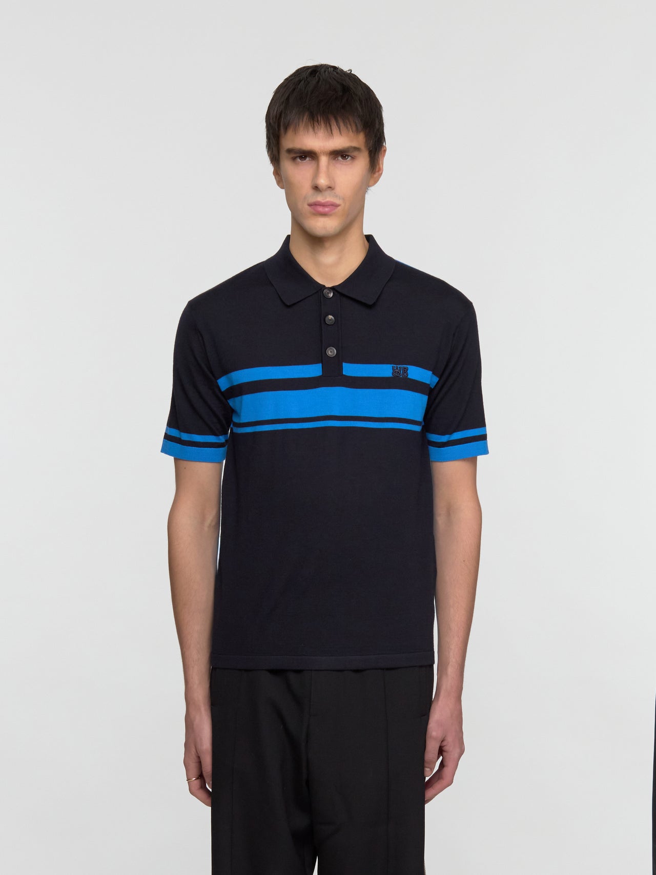 Dawn Polo in Blue & Navy