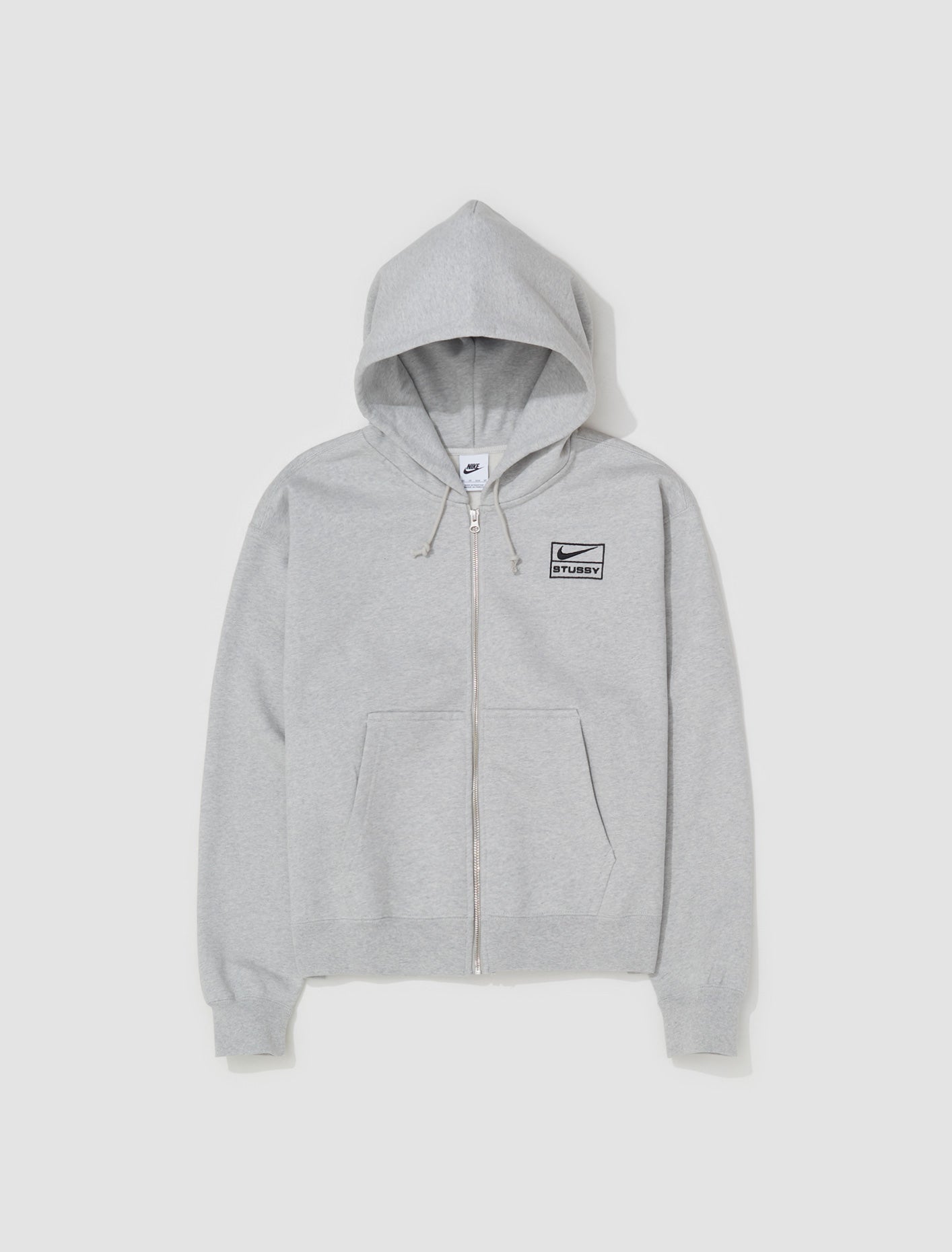 x Stüssy Washed Fleece Hoodie in Grey Heather