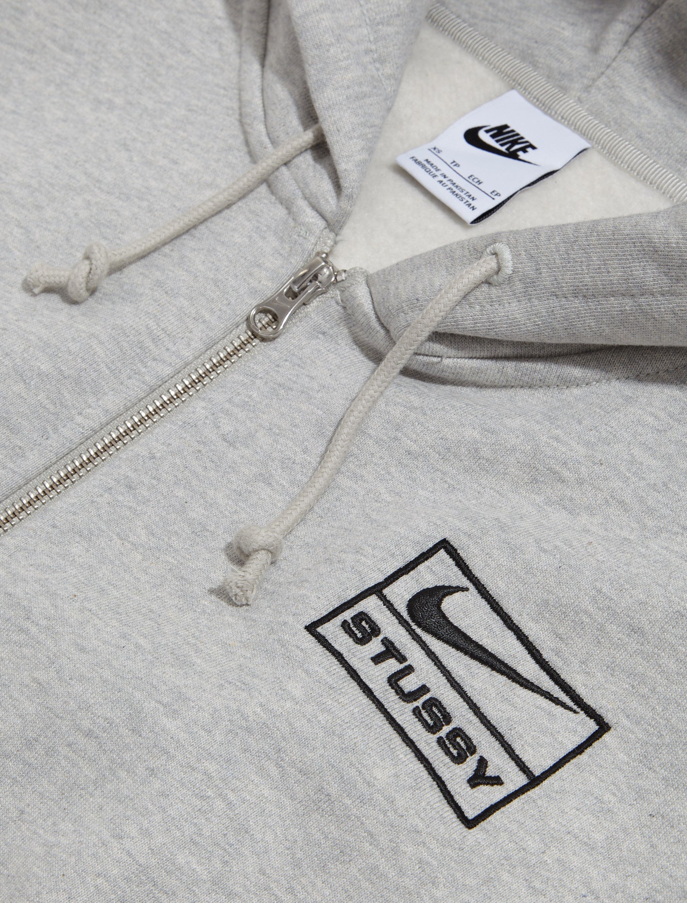 x Stüssy Washed Fleece Hoodie in Grey Heather