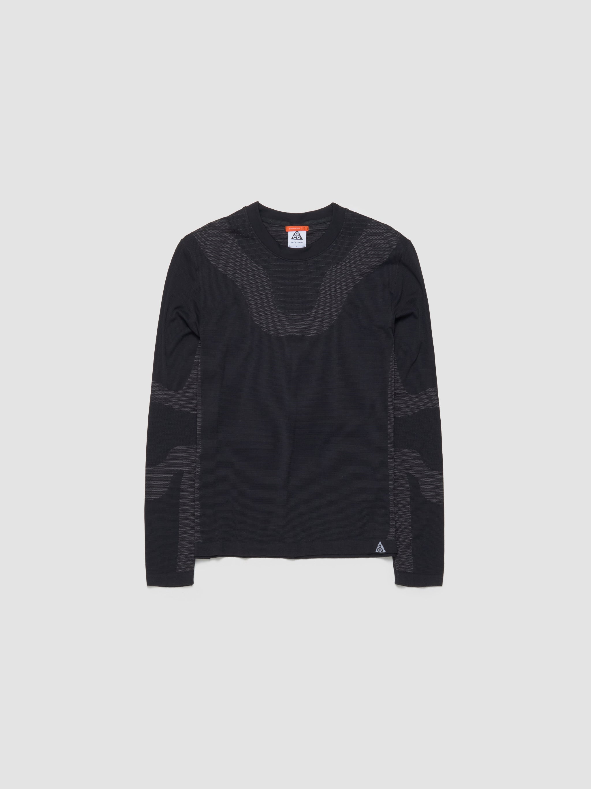 Men's Delta River Longsleeve T-Shirt in Black & Cool Grey