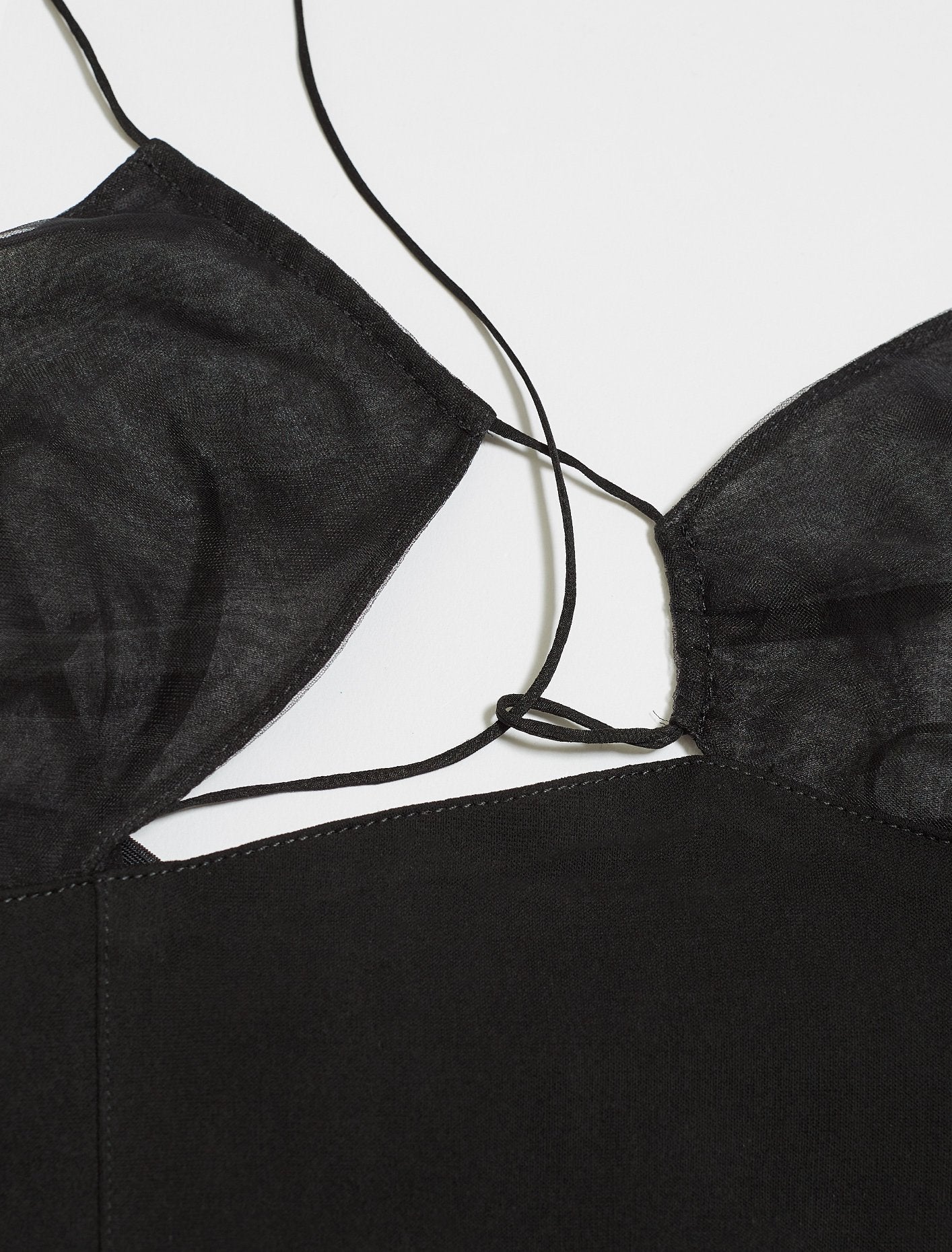 Fitted Bra Mini Dress in Black