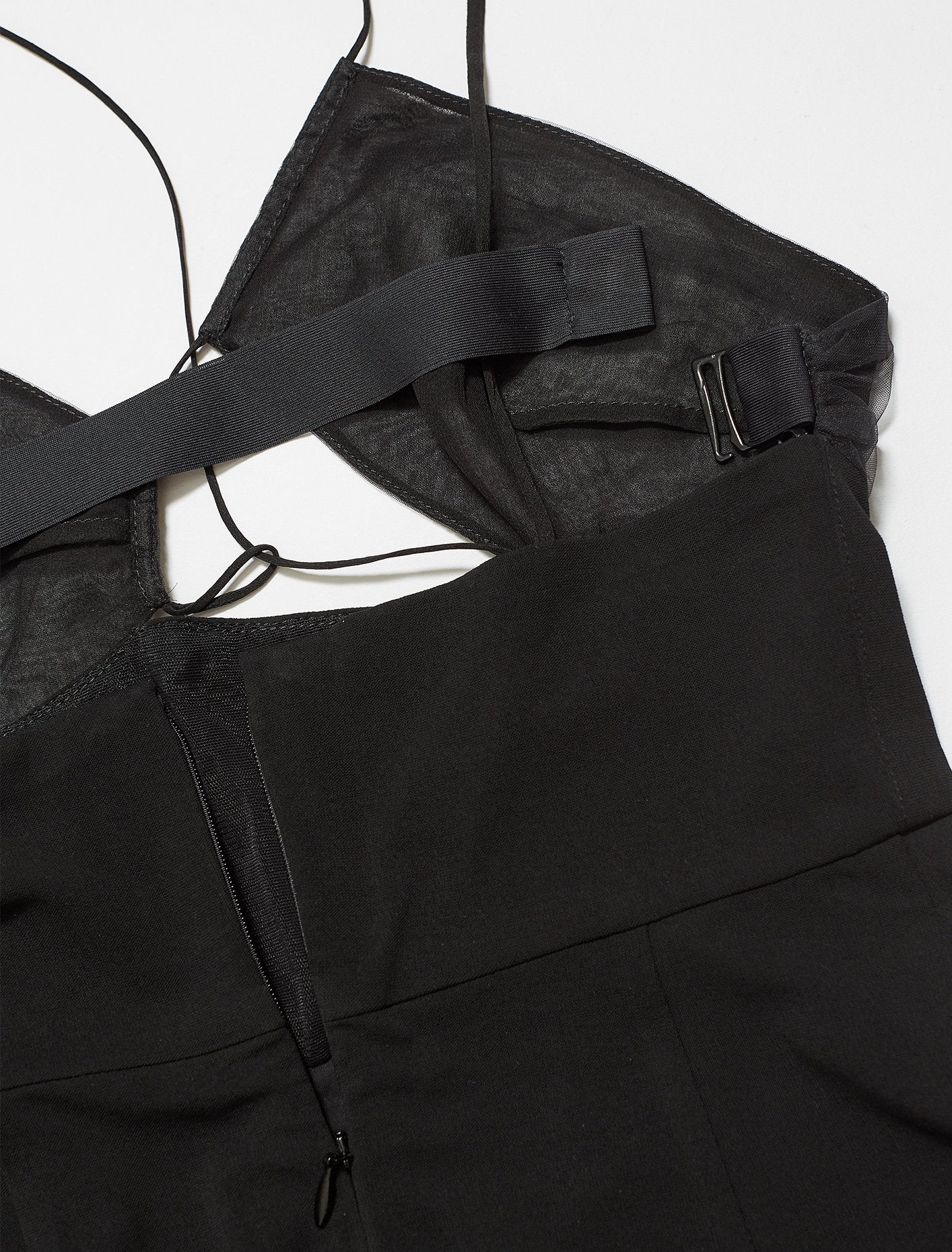 Fitted Bra Mini Dress in Black