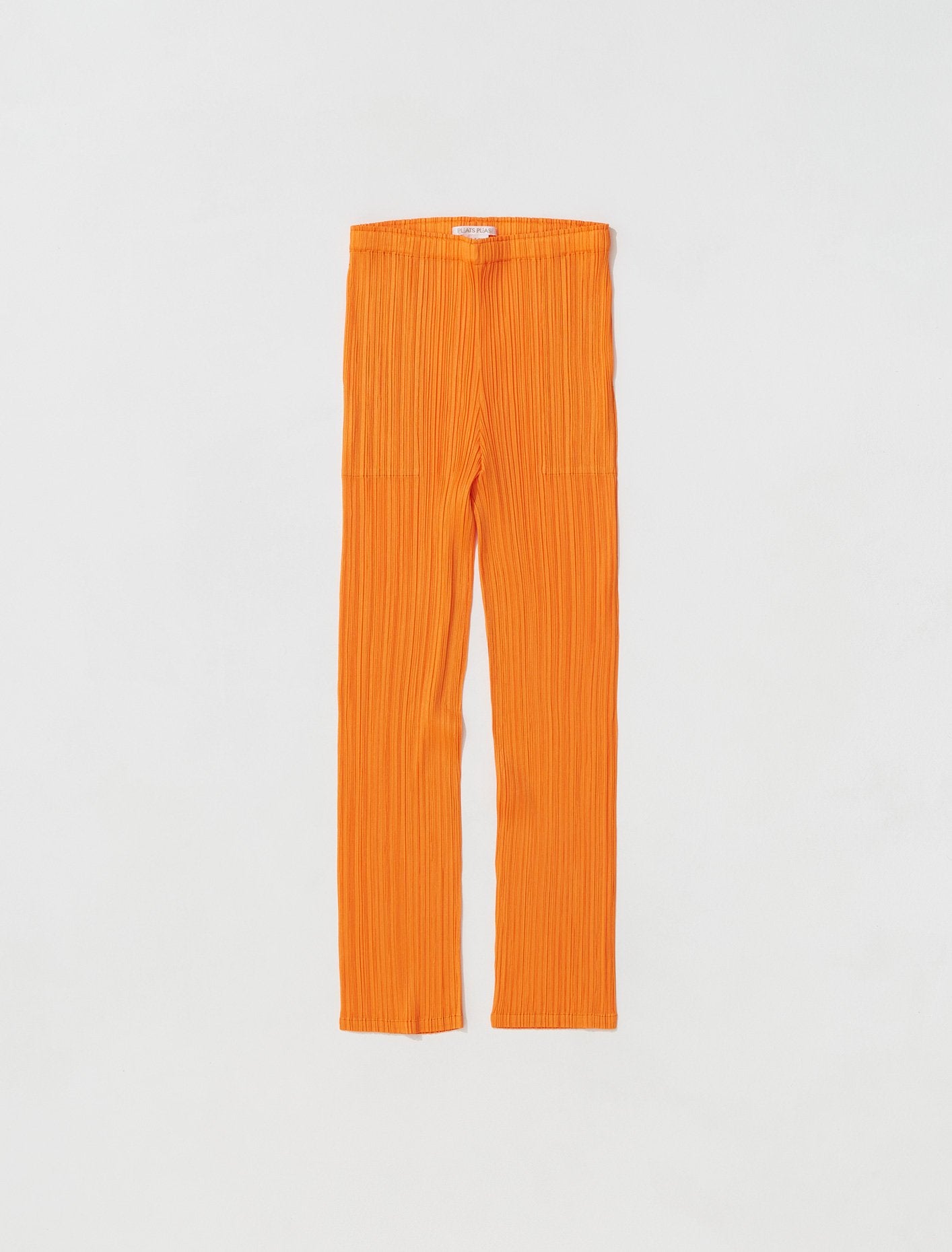 Pleated Trousers in Yellow Orange