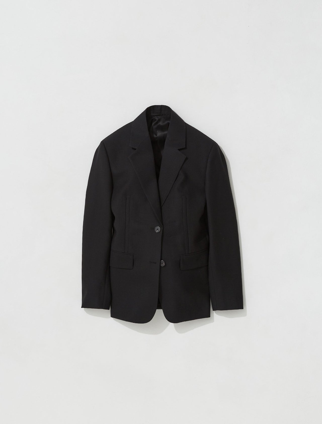 Single Breasted Wool Jacket in Black