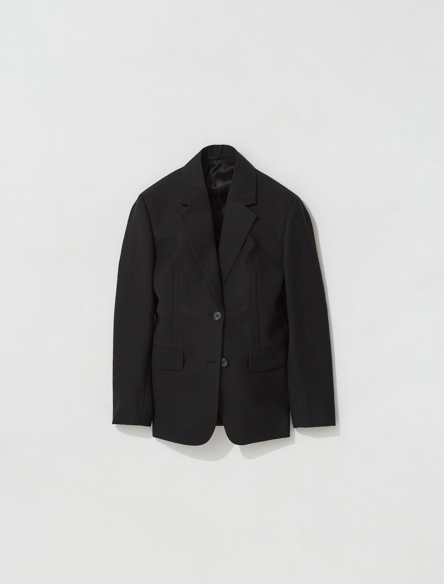 Single Breasted Wool Jacket in Black