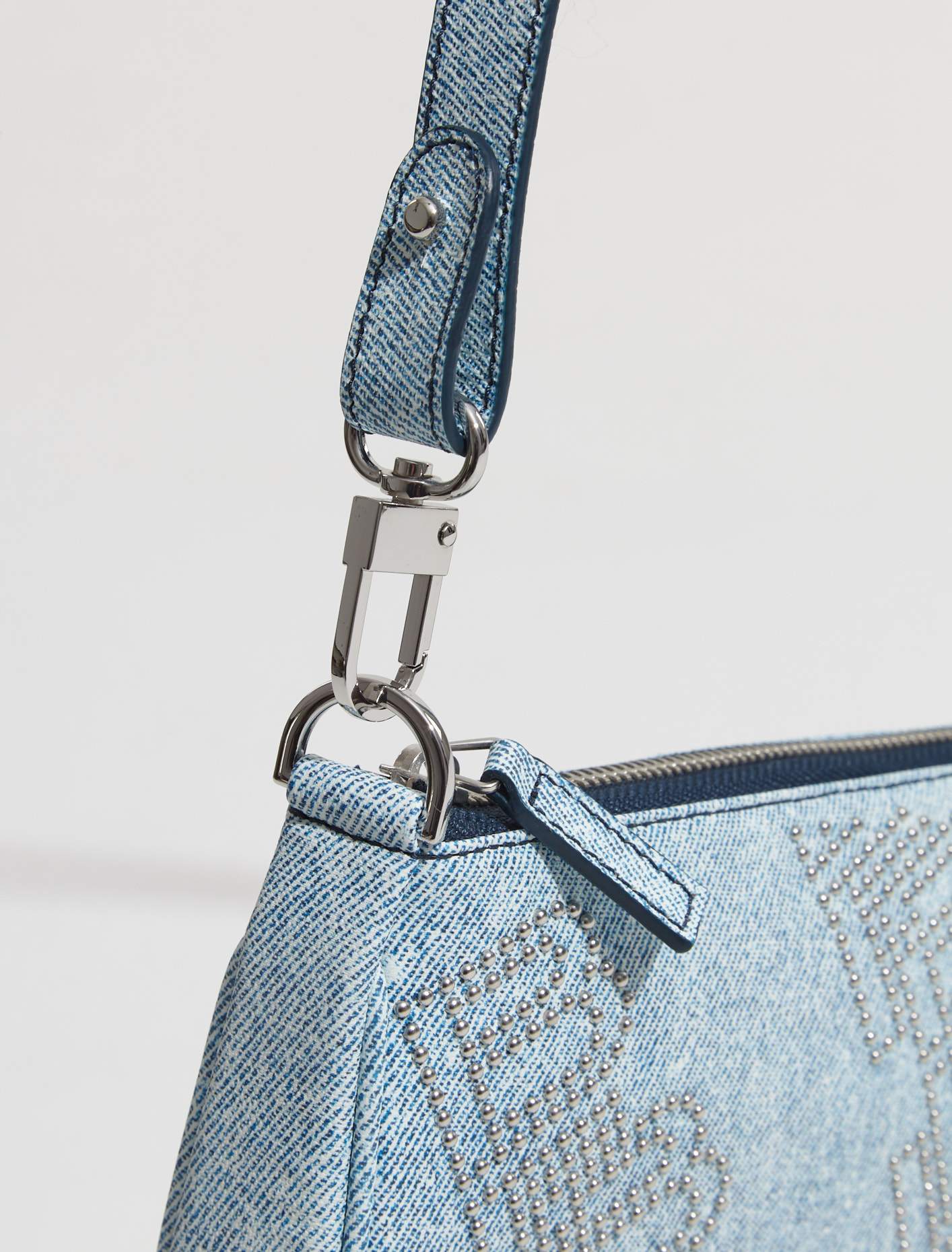 Rachel Stud Leather Bag in Denim