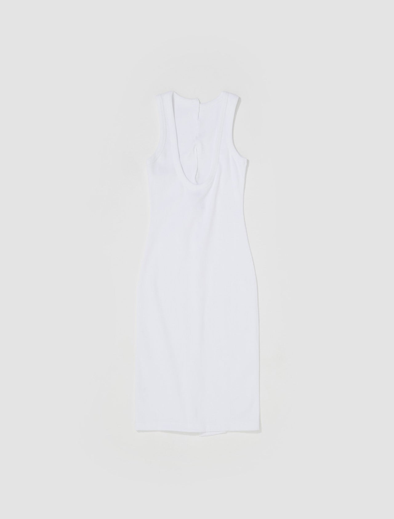 Draped Dress in White