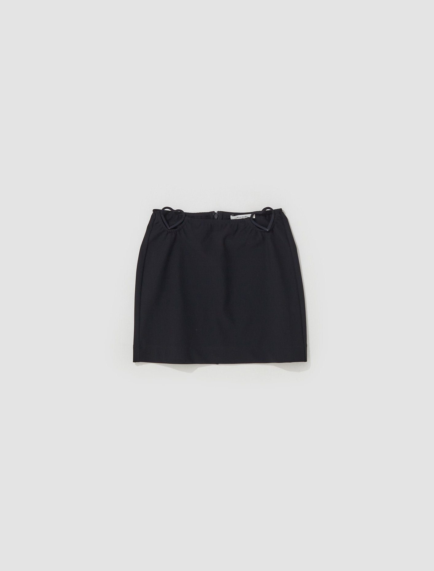 Mini Skirt with Hip Heart Detail in Black