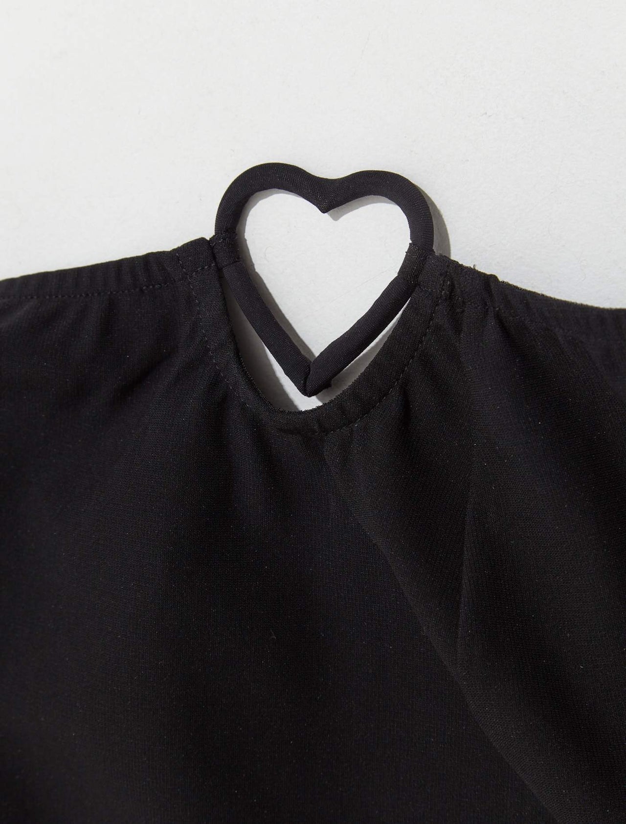 Mini Skirt with Hip Heart Detail in Black