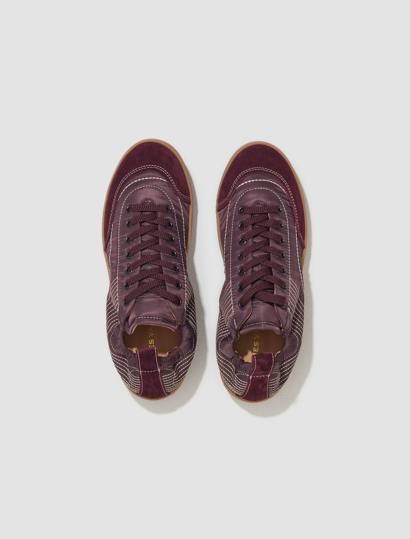 Quilted Sneaker in Bordeaux