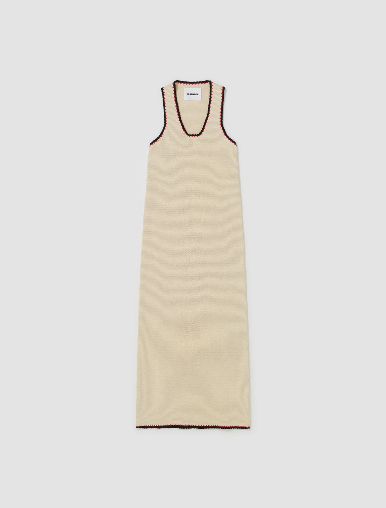 Knit Cotton Dress in Porcelain
