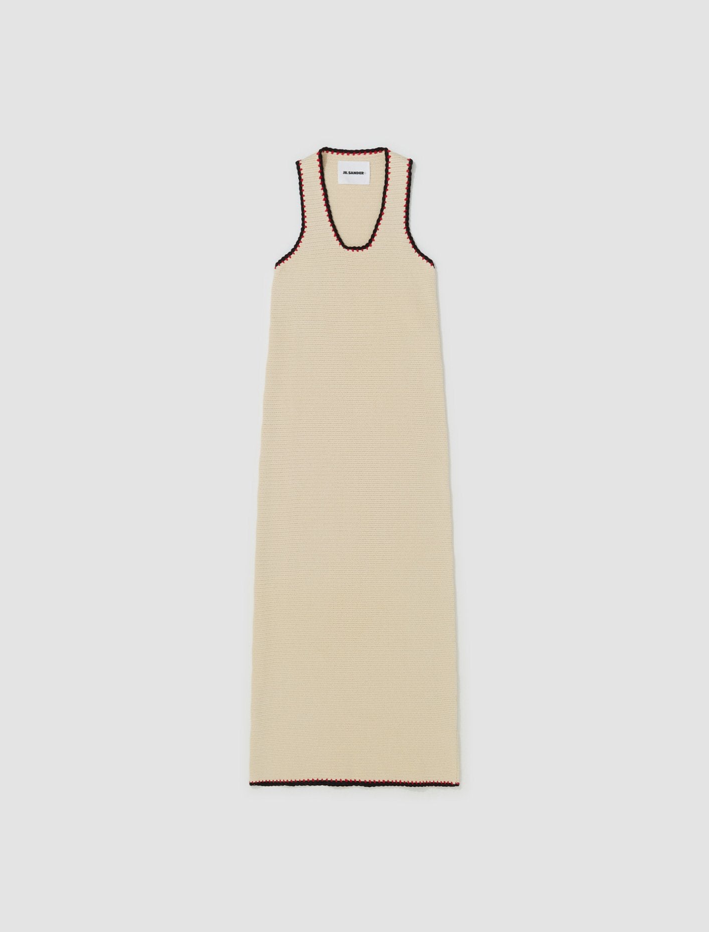 Knit Cotton Dress in Porcelain