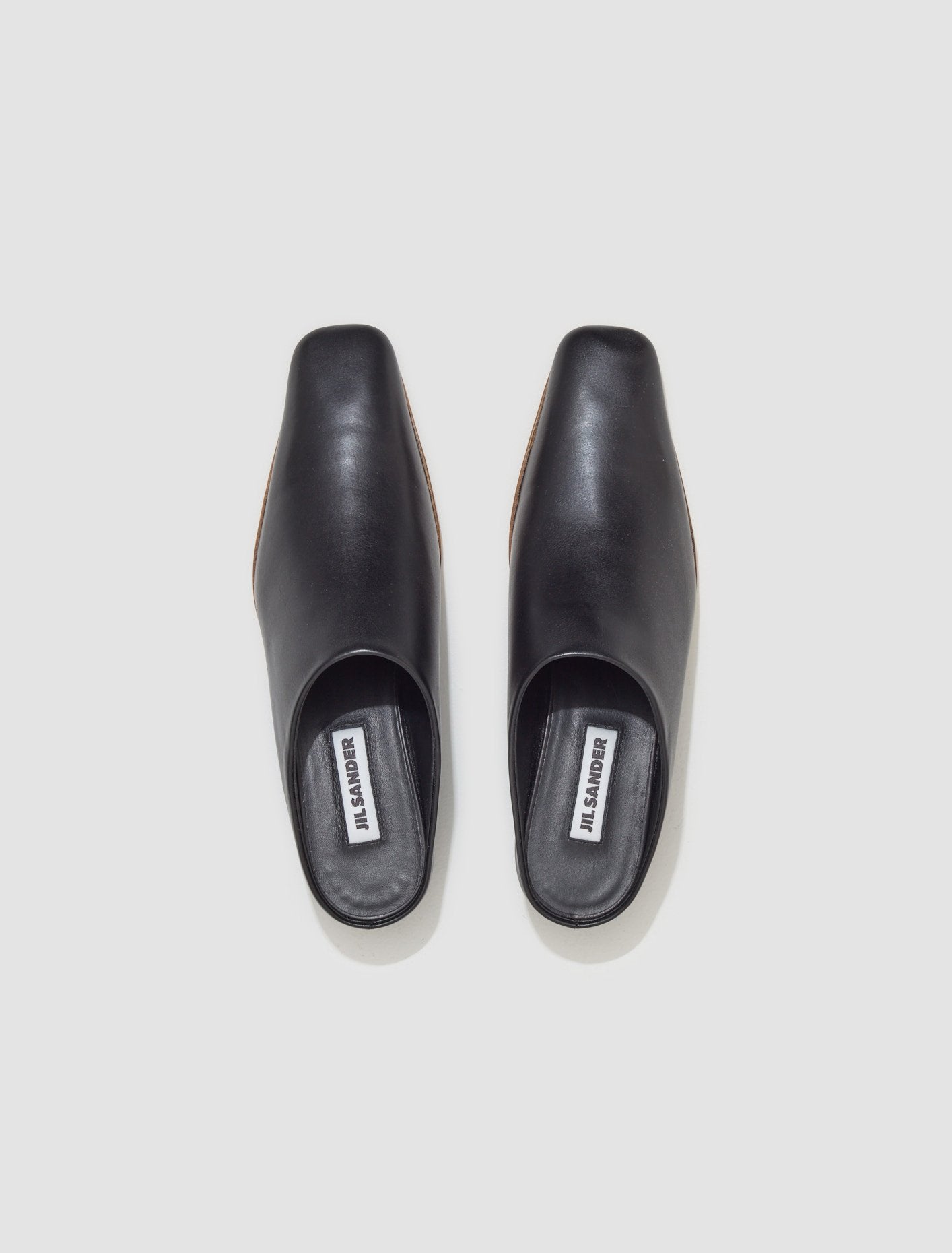 Leather Mules in Black