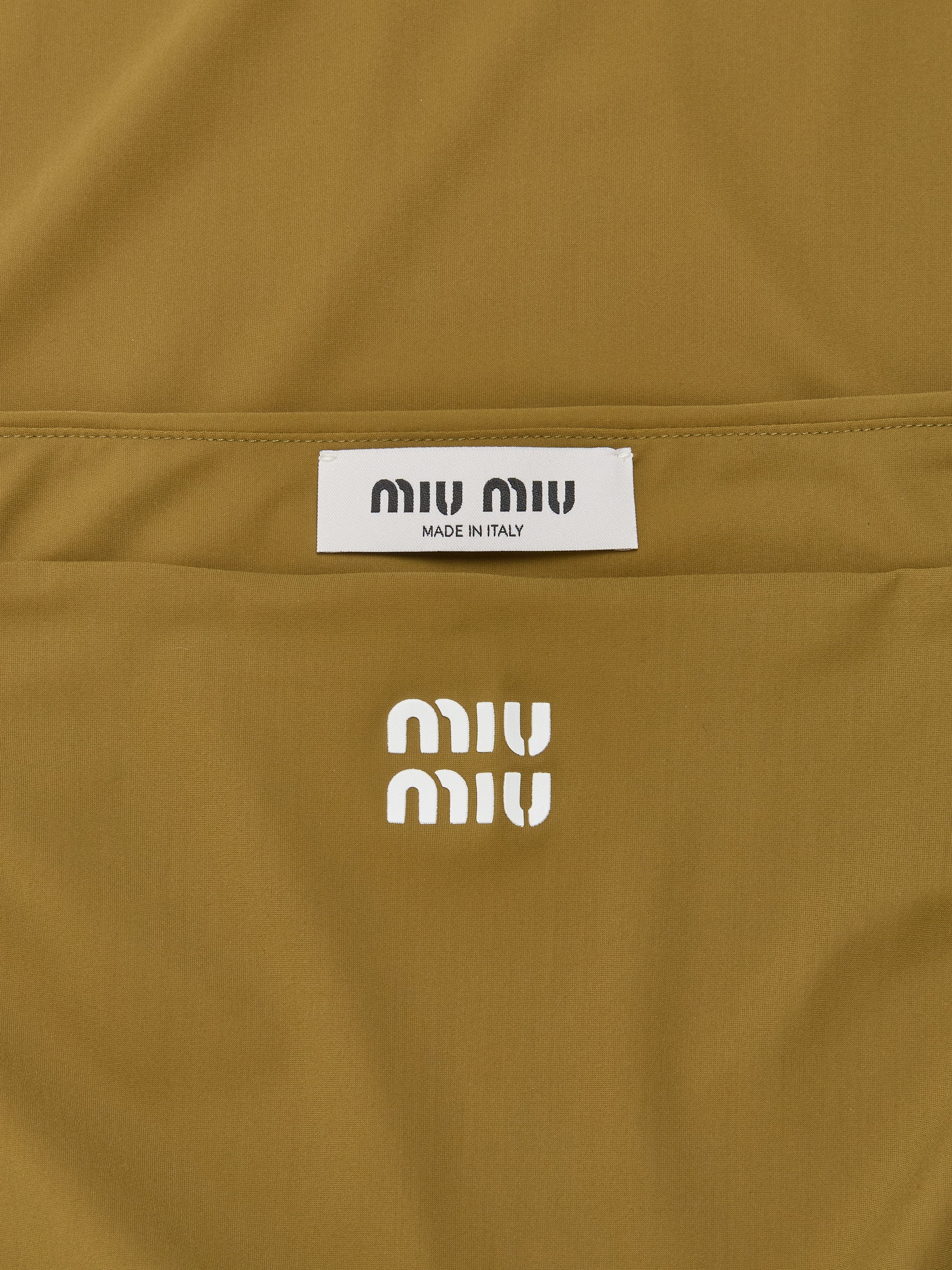 Stretch Jersey Skirt in Olive