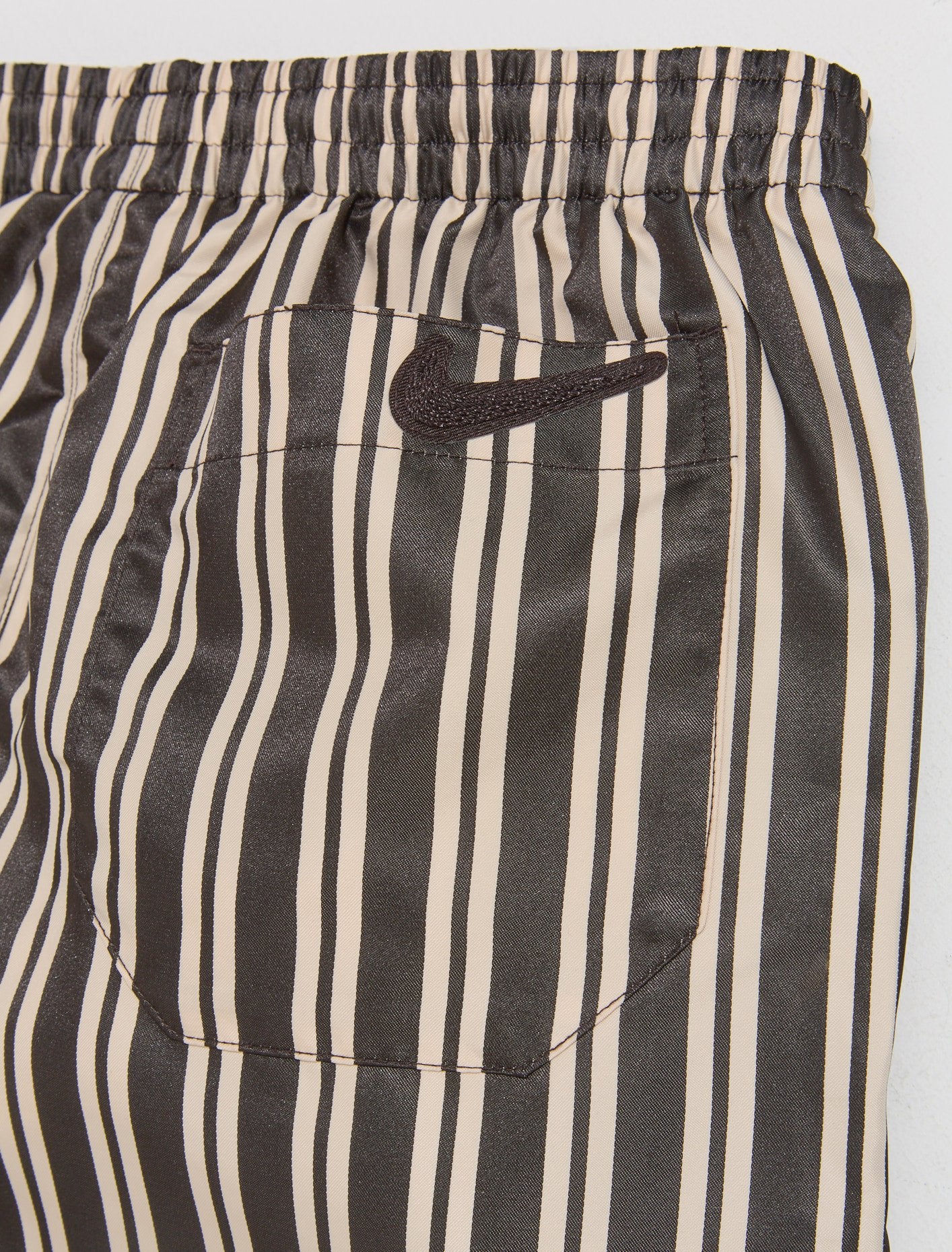 x Bode Scrimmage Shorts in Ecru & Shadow Brown