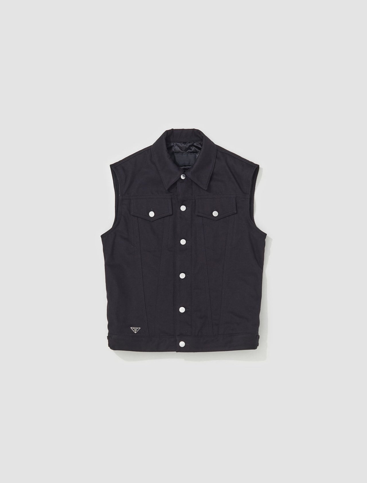 Bull Denim Vest in Black