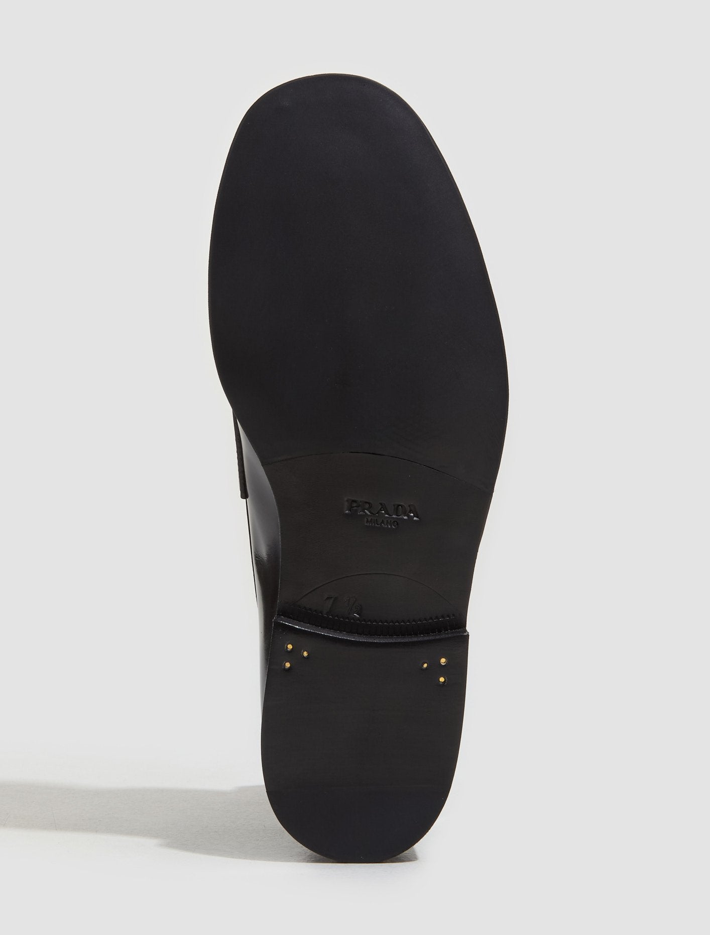 Men's Brushed Leather Loafers in Black