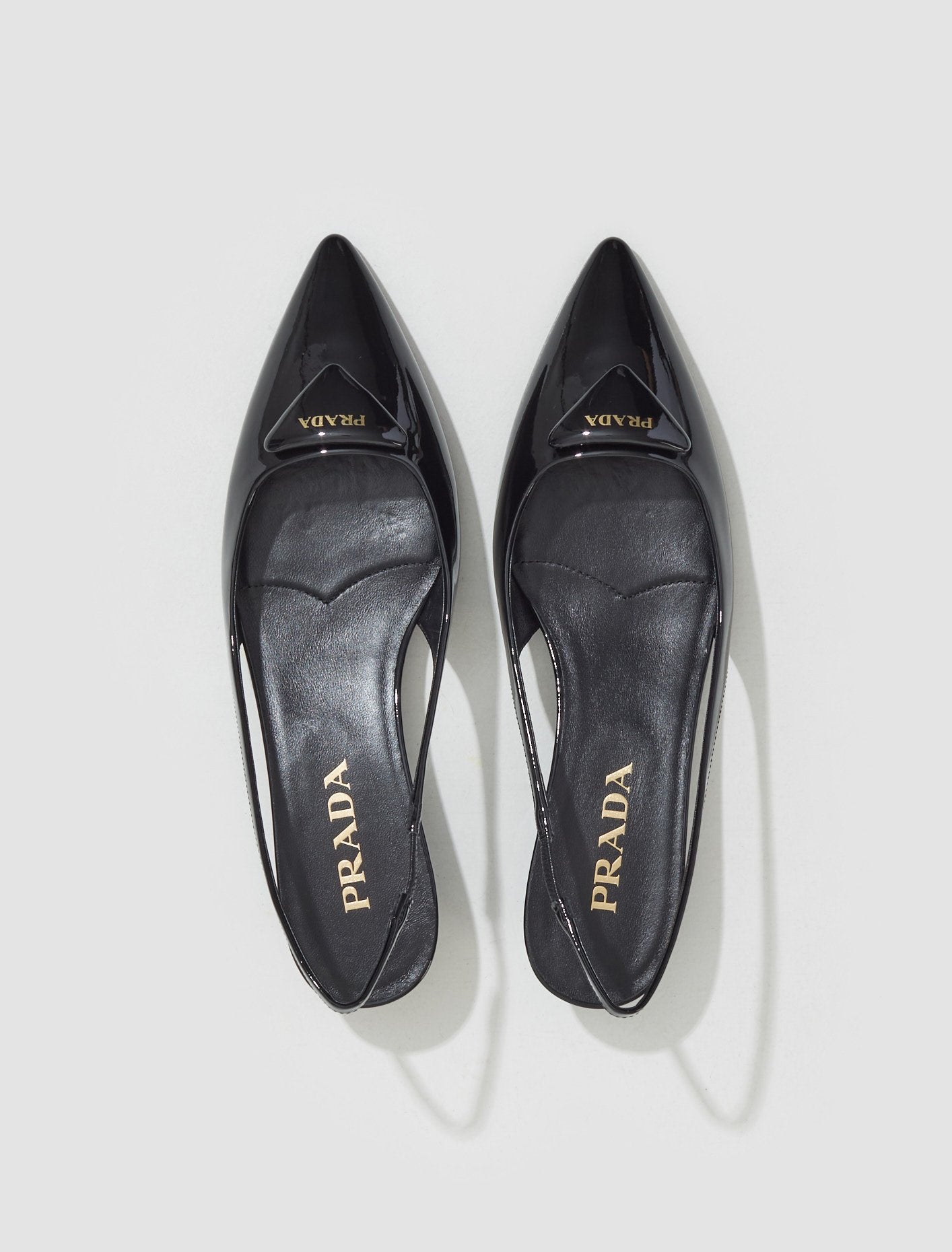 Patent Leather Slingback Pumps in Black