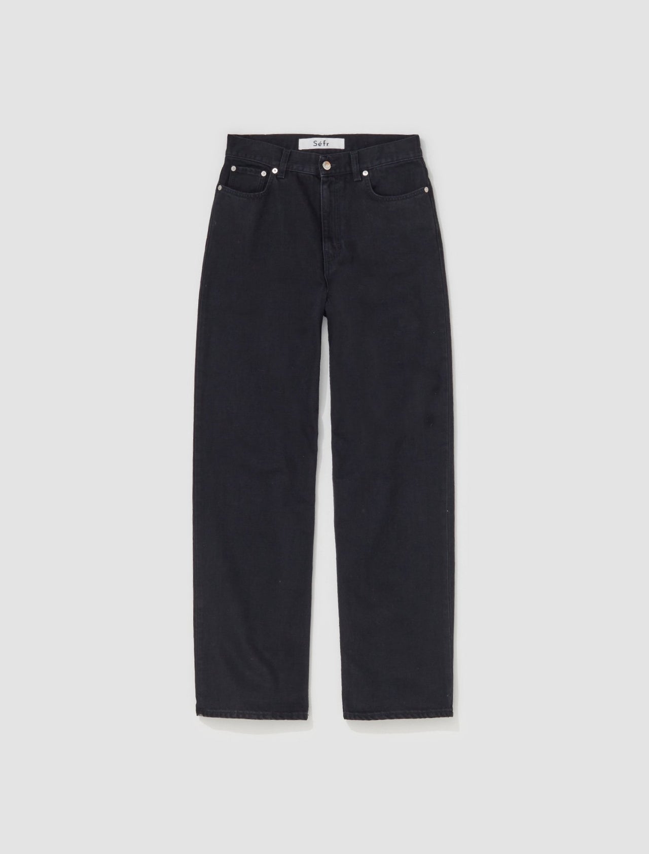 Wide Cut Jeans in Black Wash