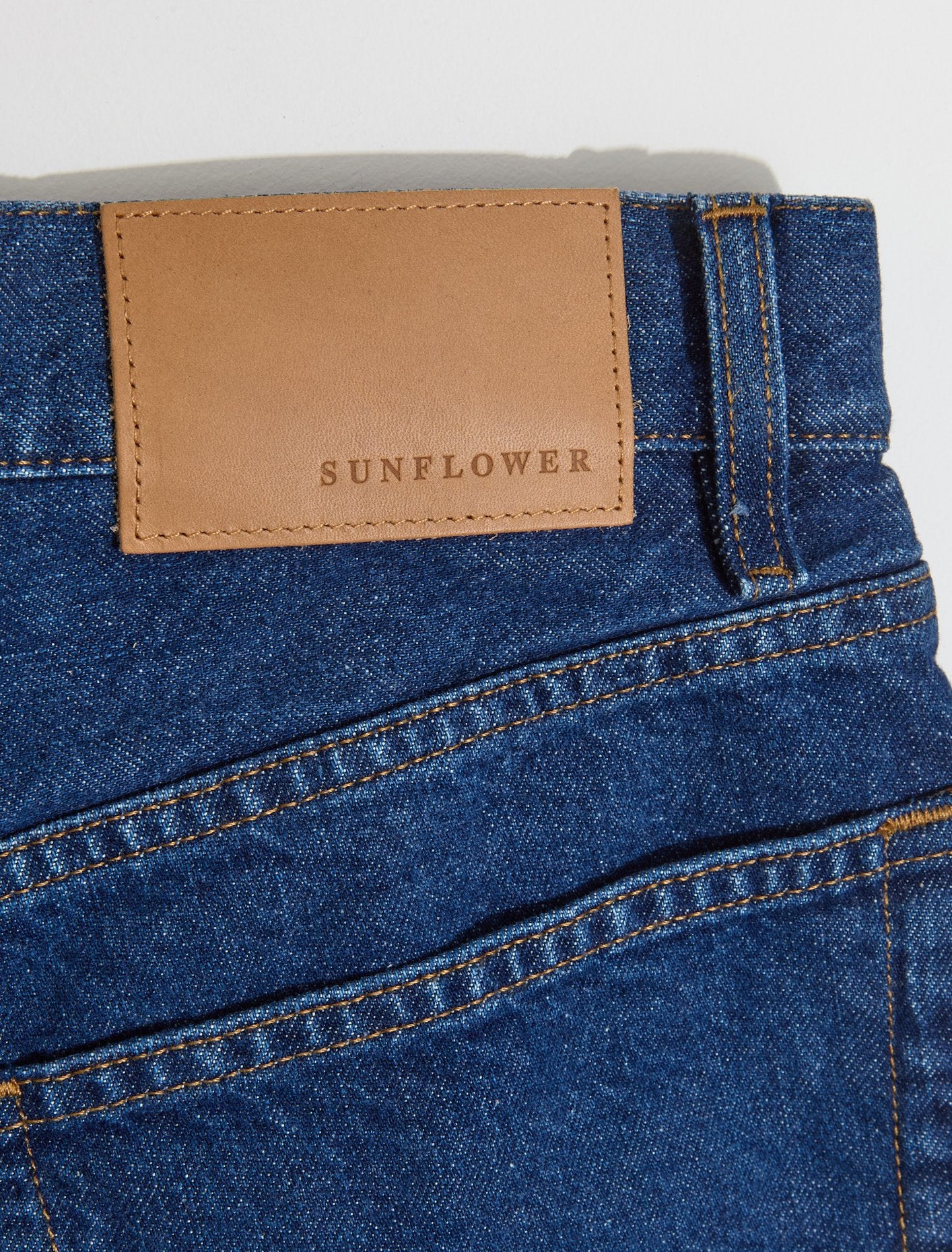 Wide Twist Shorts in Rinse Blue