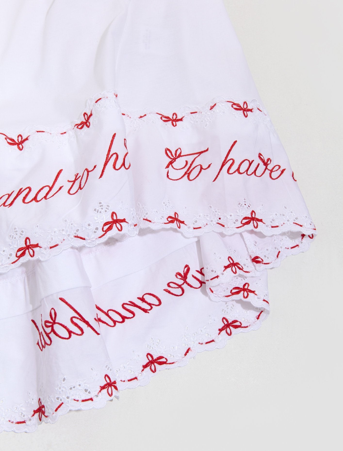 Beaded A-Line T-Shirt Dress with Trim in White