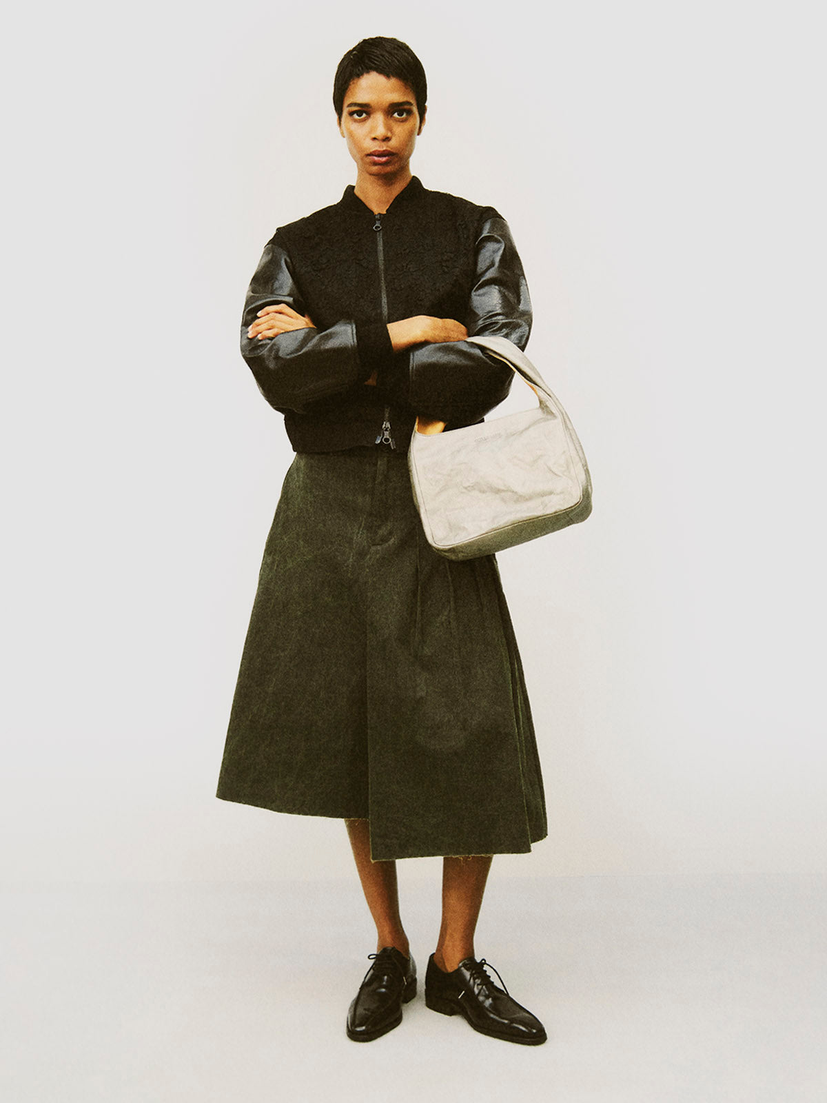 Origami Skirt in Antique Mudd