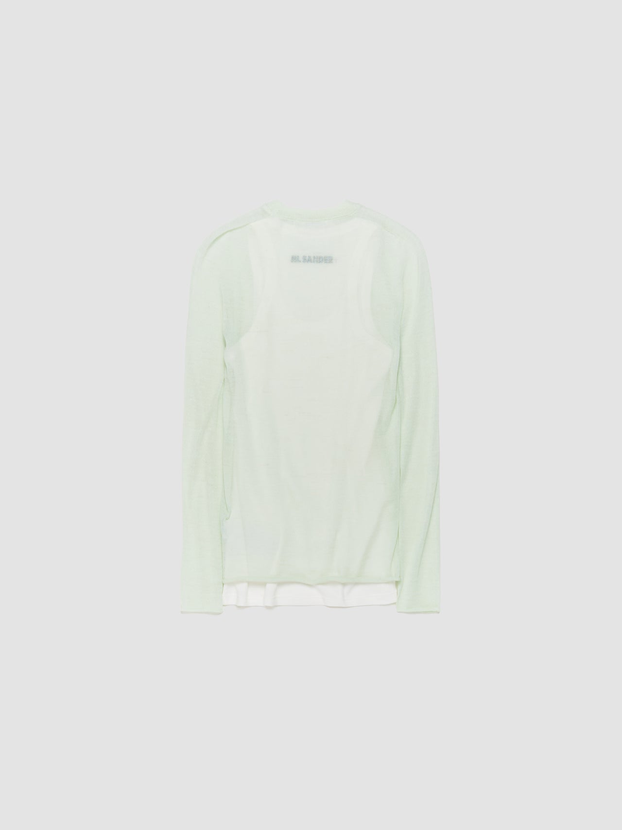 Crewneck Knit Jumper with Jersey Tank Top in Mint