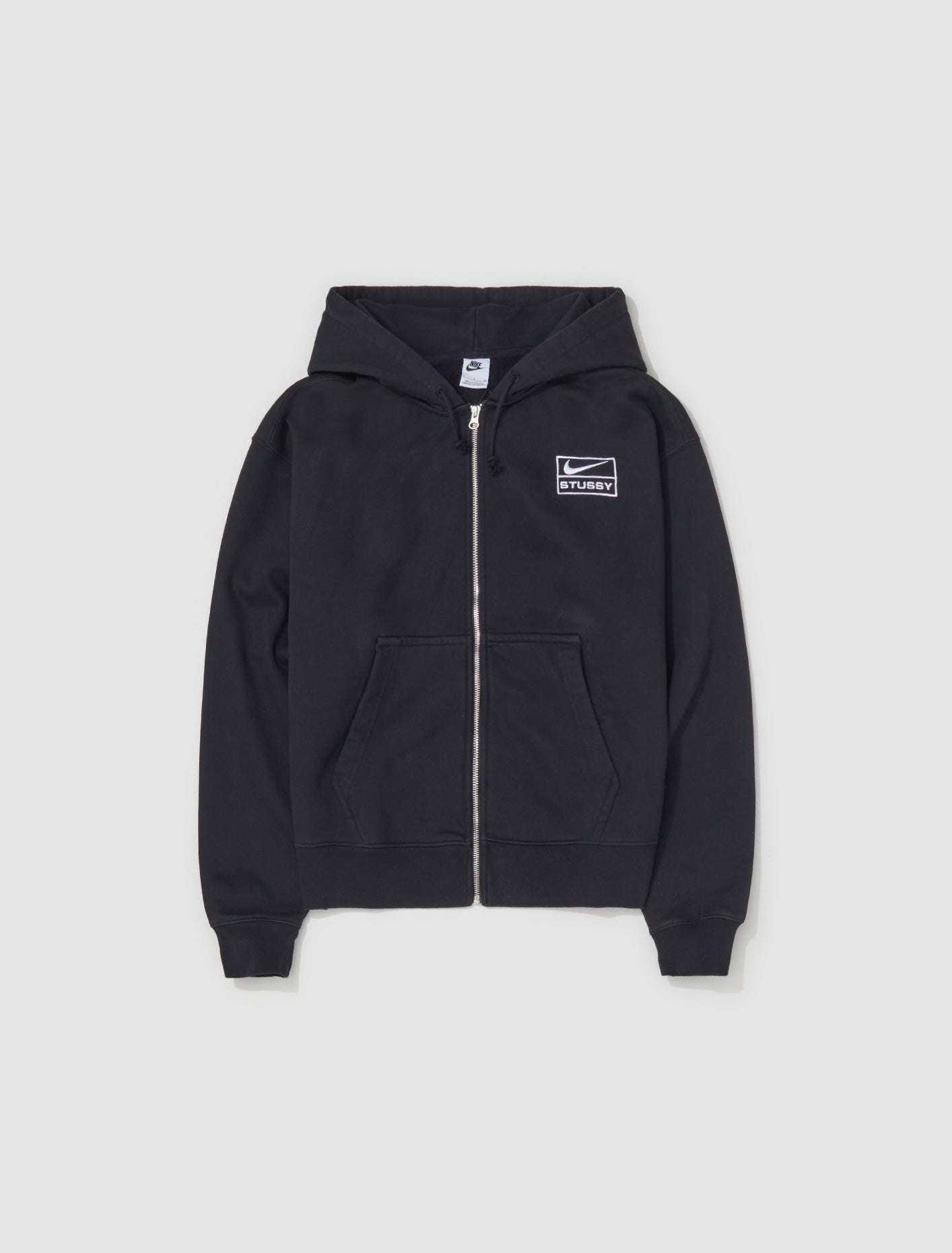 x Stüssy Washed Fleece Hoodie in Black