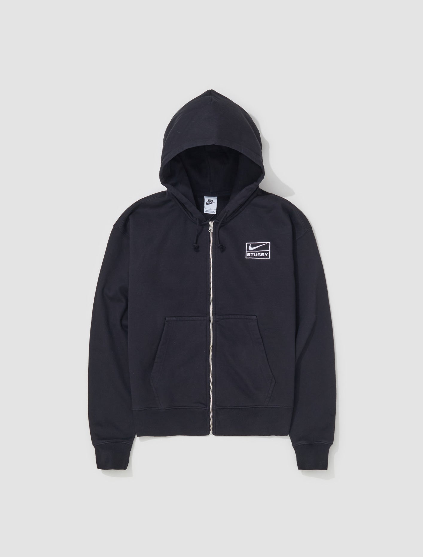 x Stüssy Washed Fleece Hoodie in Black
