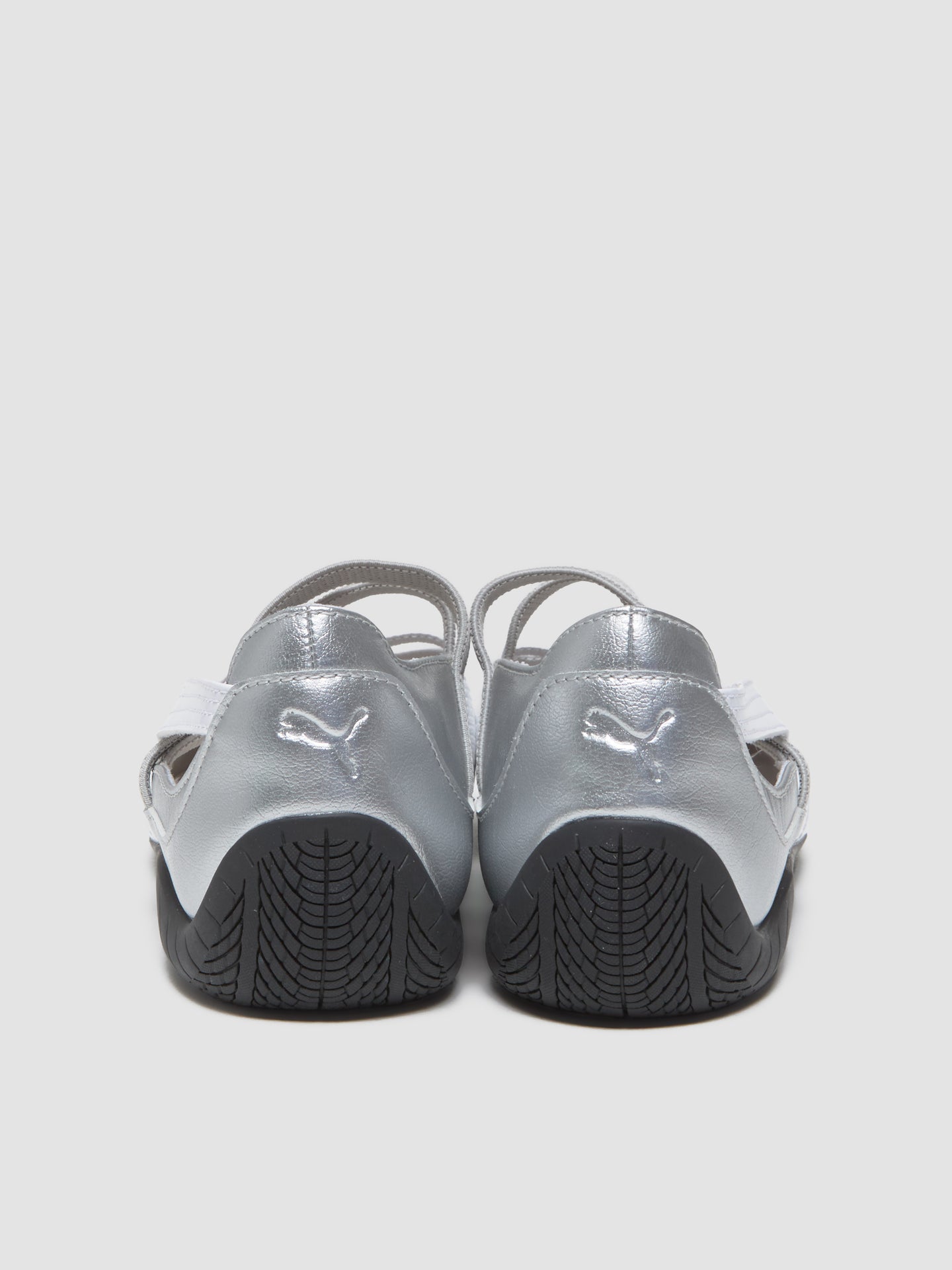 Speedcat Ballet Sneaker in Silver & White