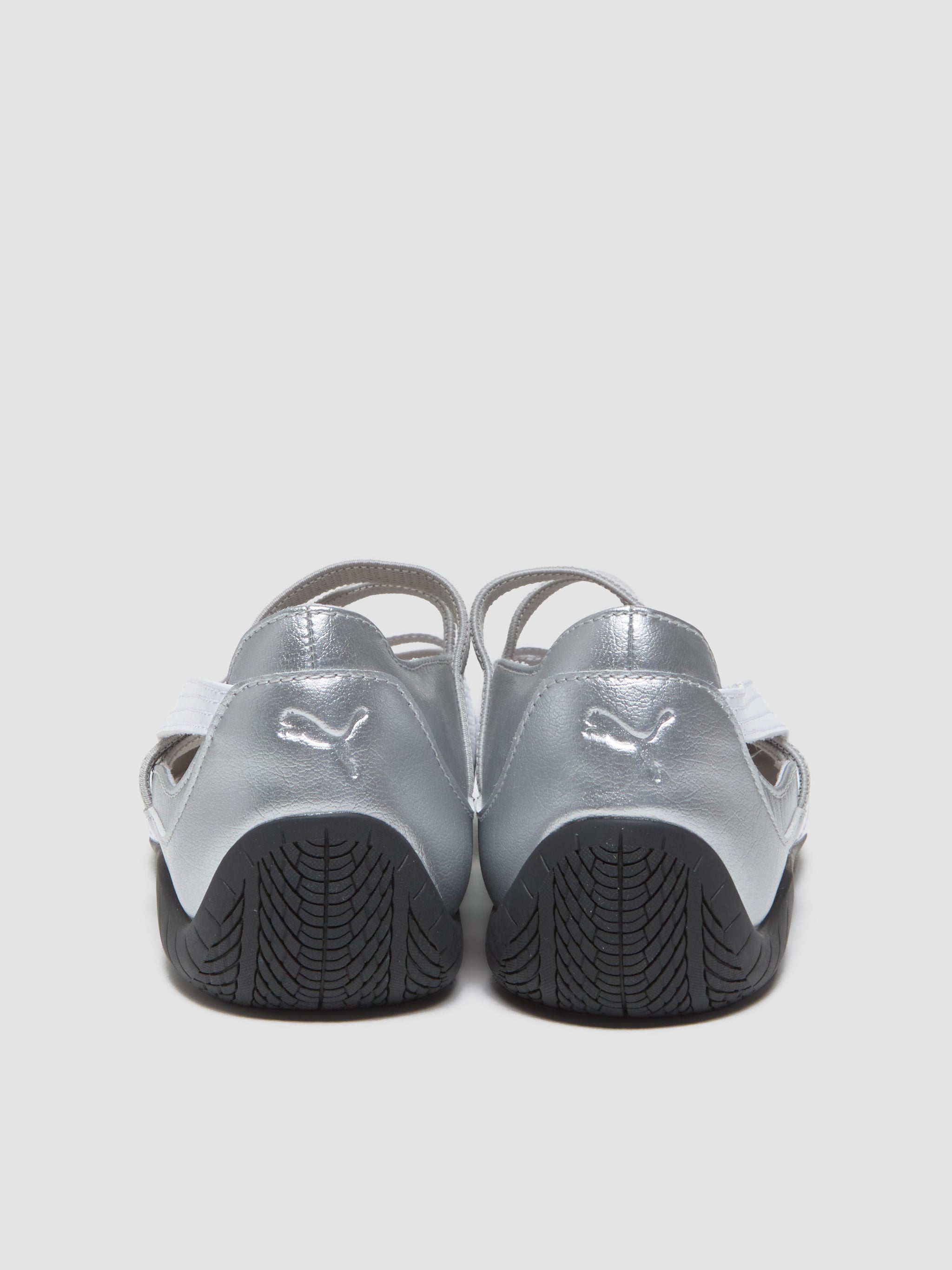 Speedcat Ballet Sneaker in Silver & White