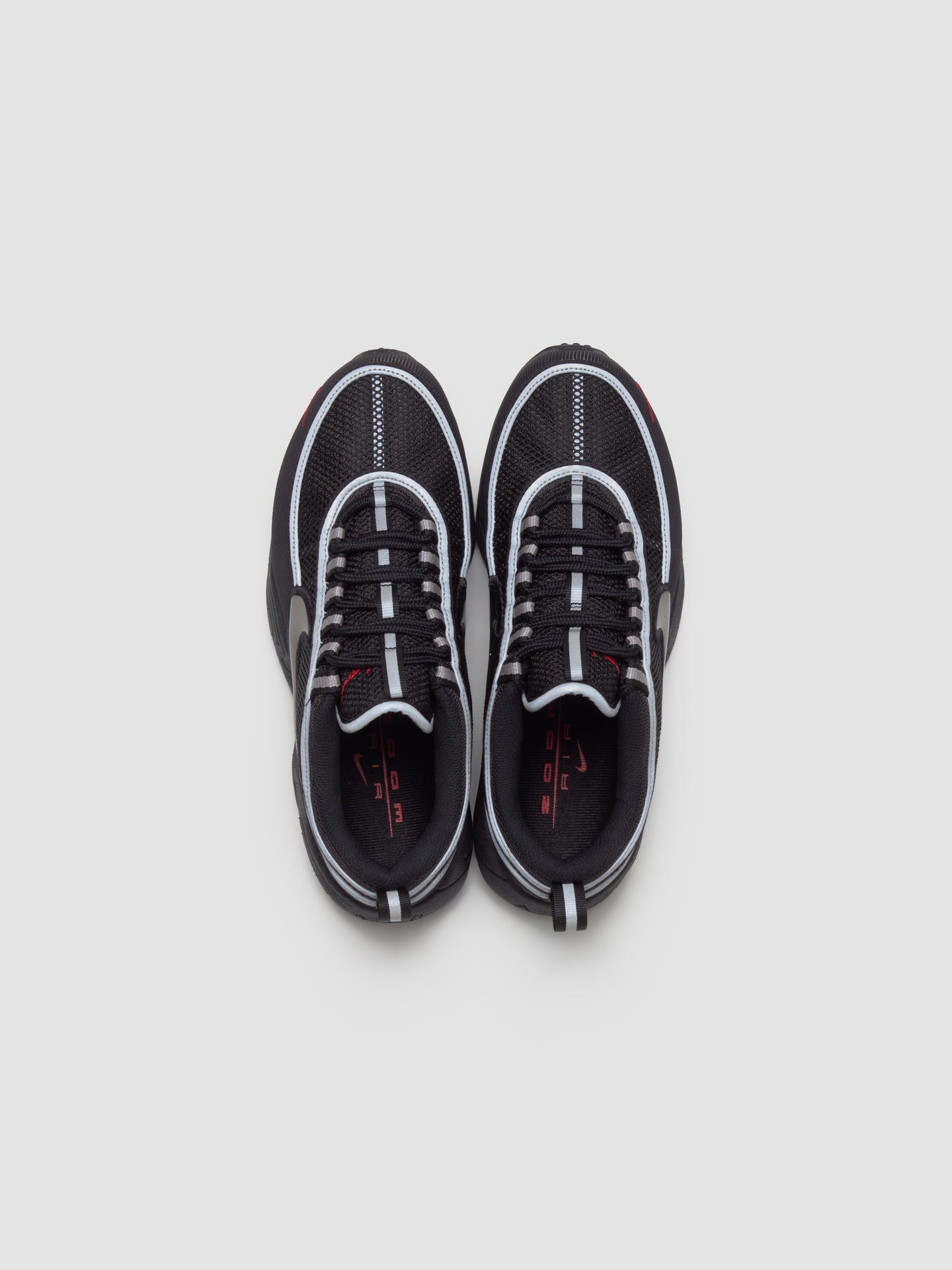 Air Zoom Spiridon SP Sneaker in Black & Metallic Silver