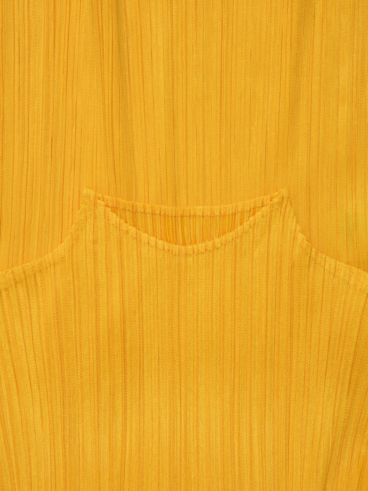 Pleated Long Sleeved Shirt in Yellow