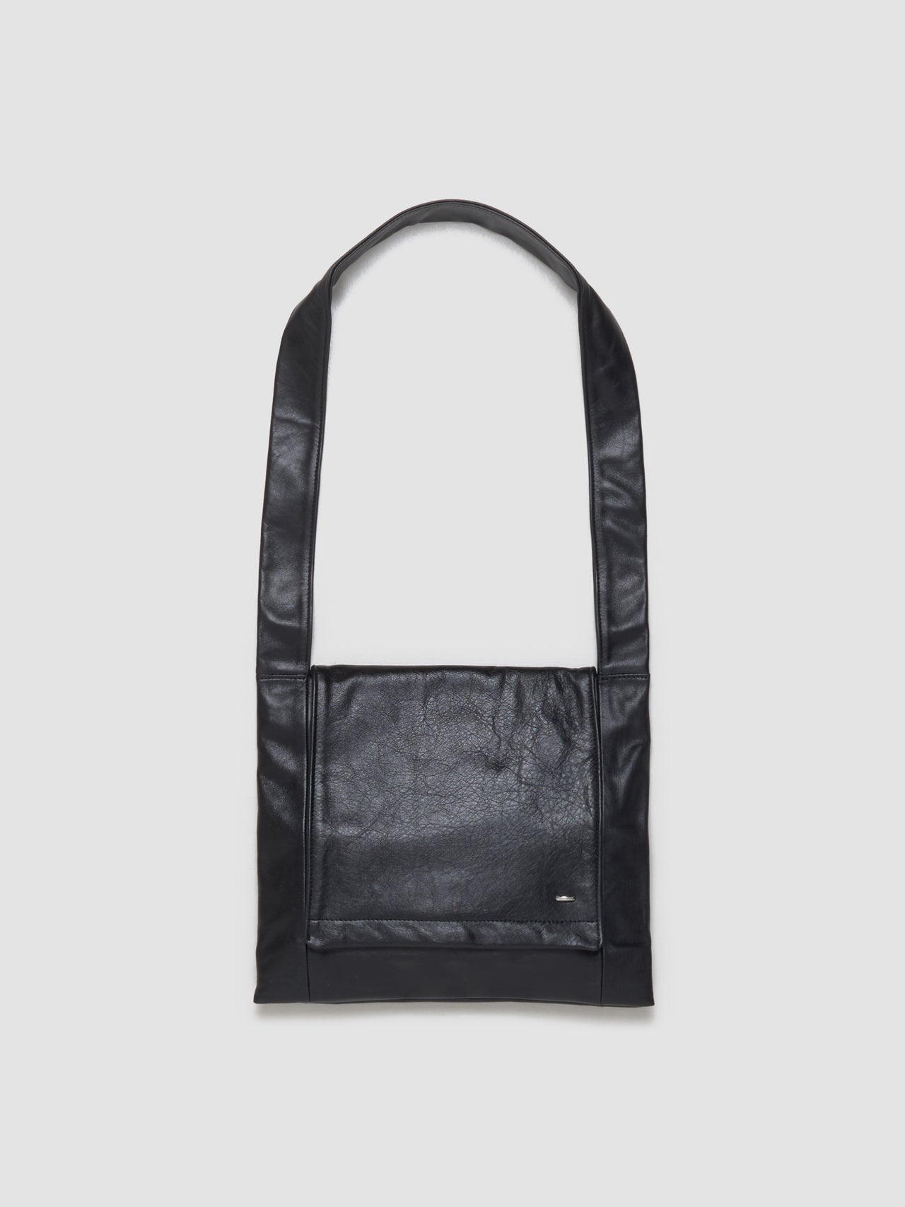 Slim Bag in Malleable Black Bull Hide