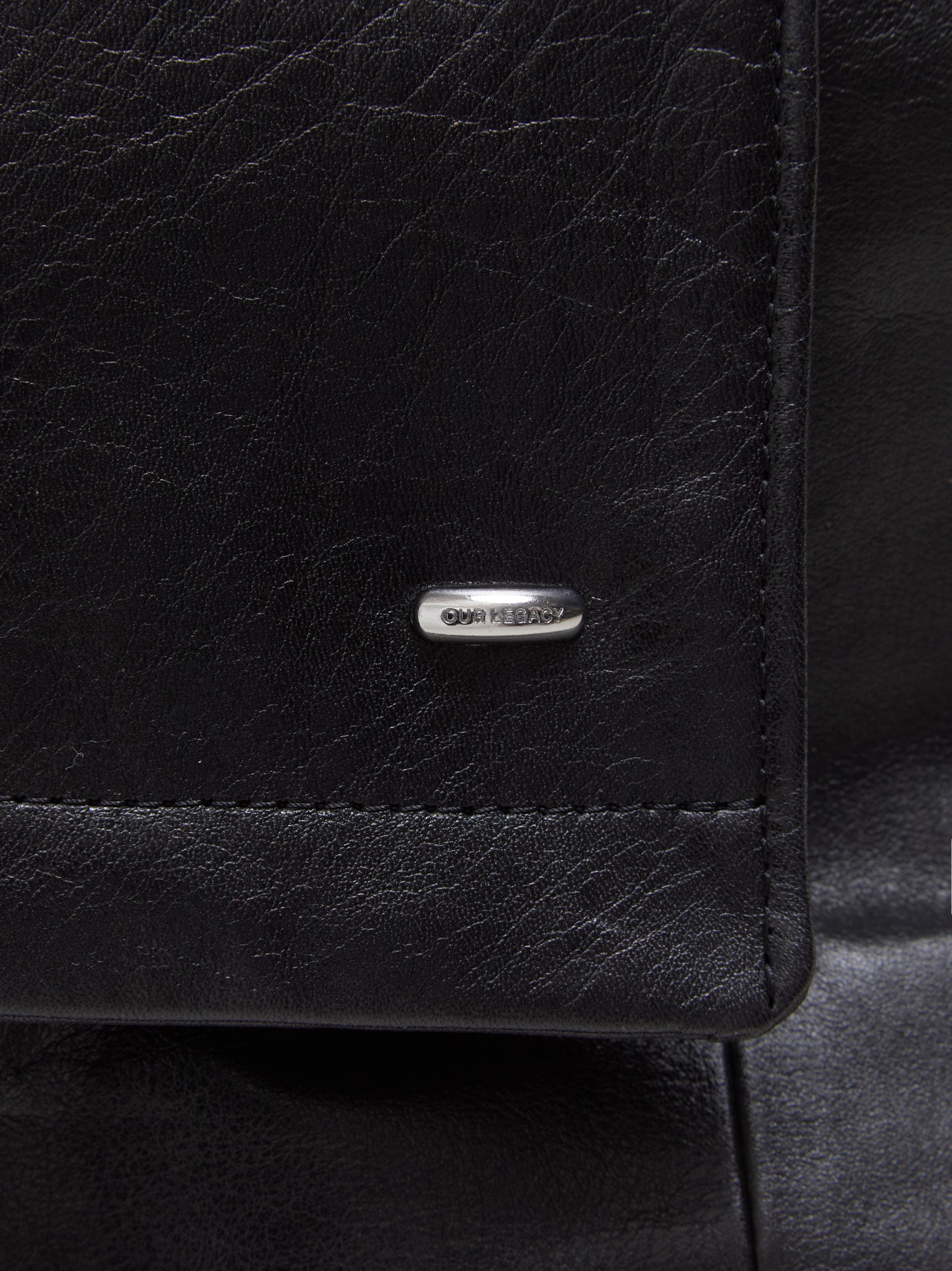 Slim Bag in Malleable Black Bull Hide