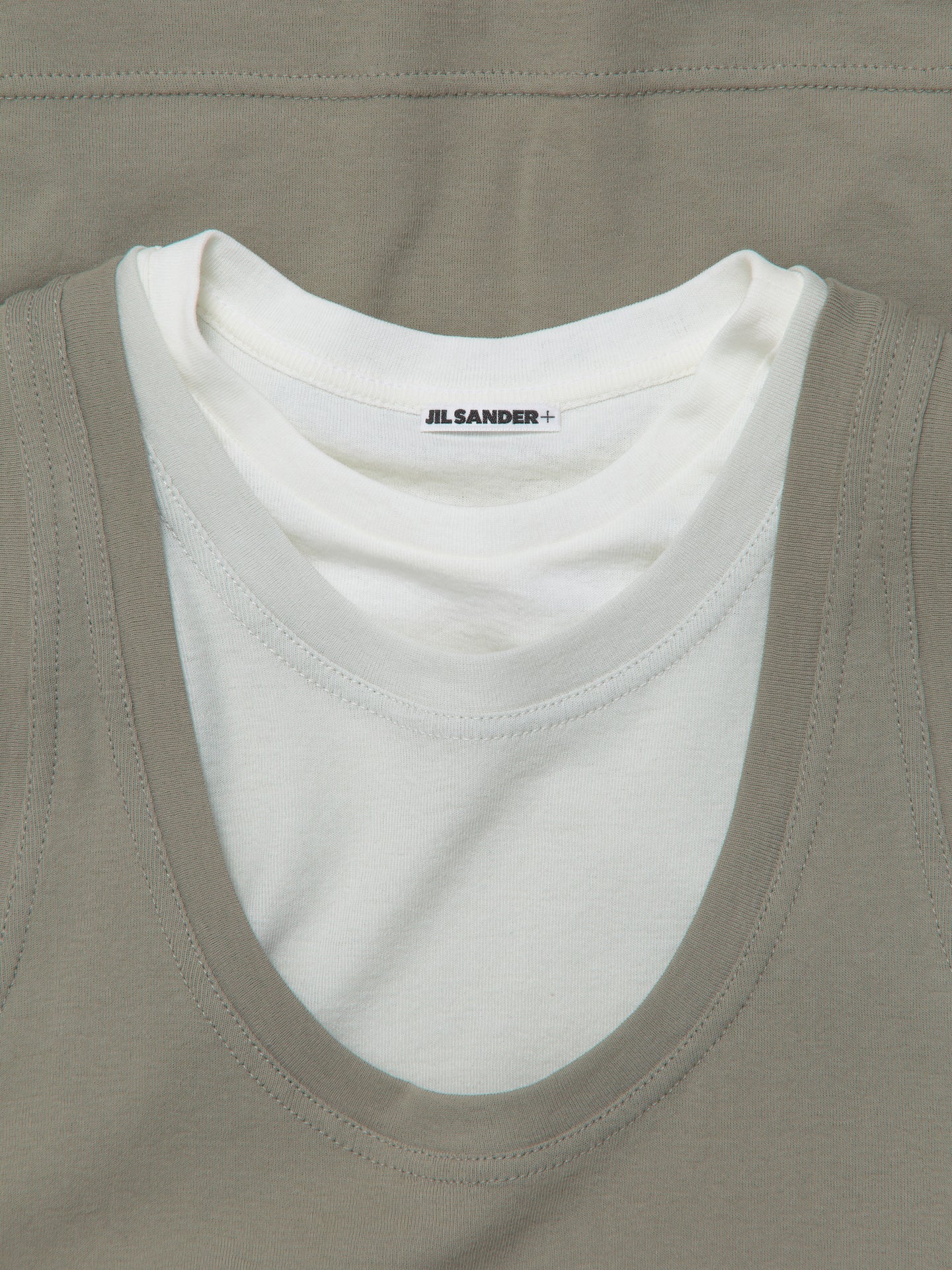 Set of Three Tank Tops in Olive