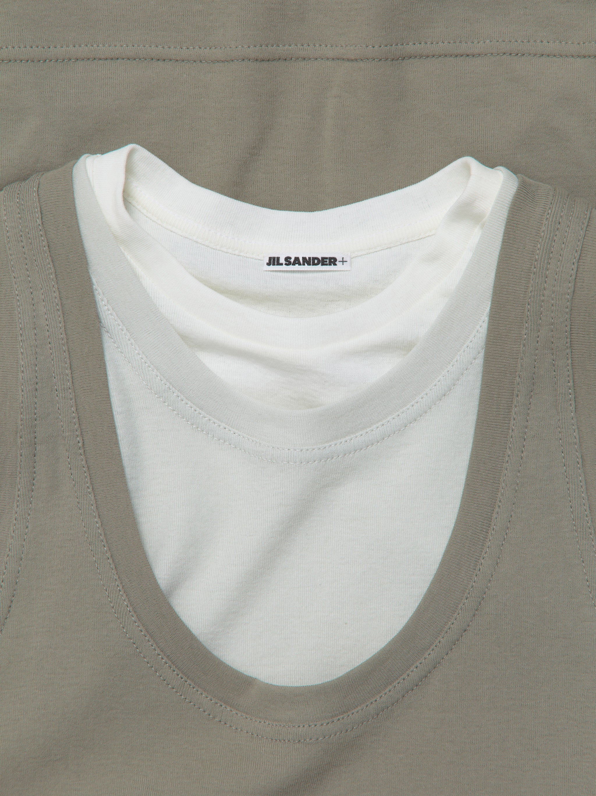 Set of Three Tank Tops in Olive