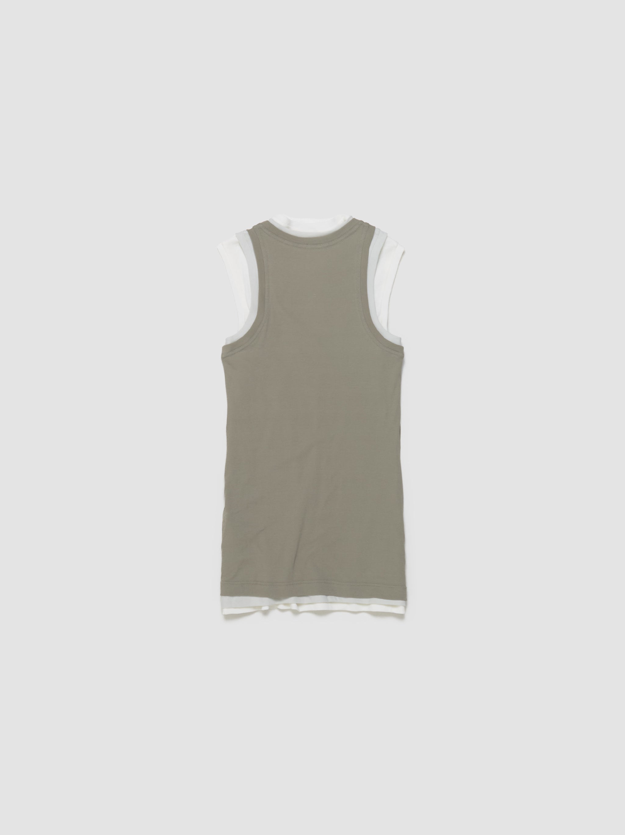 Set of Three Tank Tops in Olive