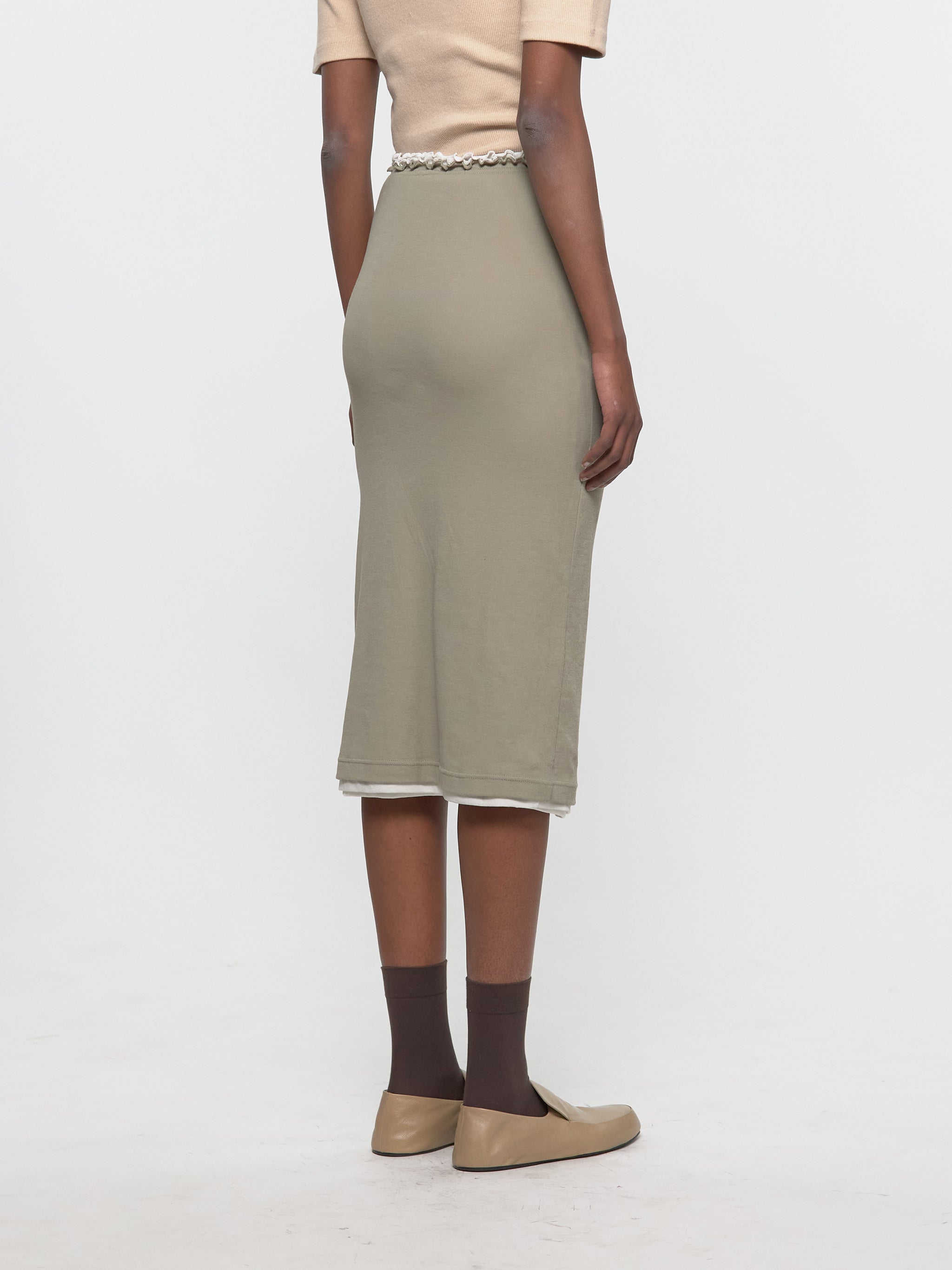 Set of Three Midi Skirts in Olive