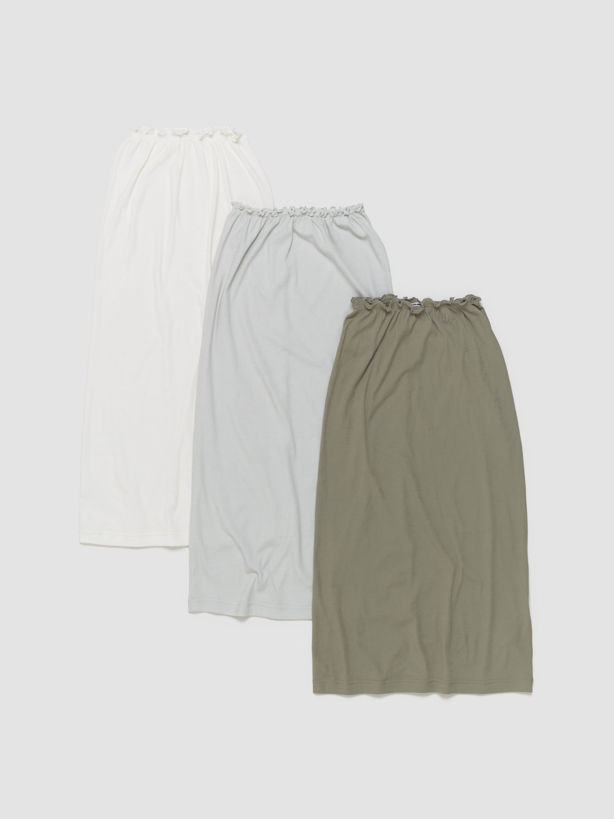 Set of Three Midi Skirts in Olive