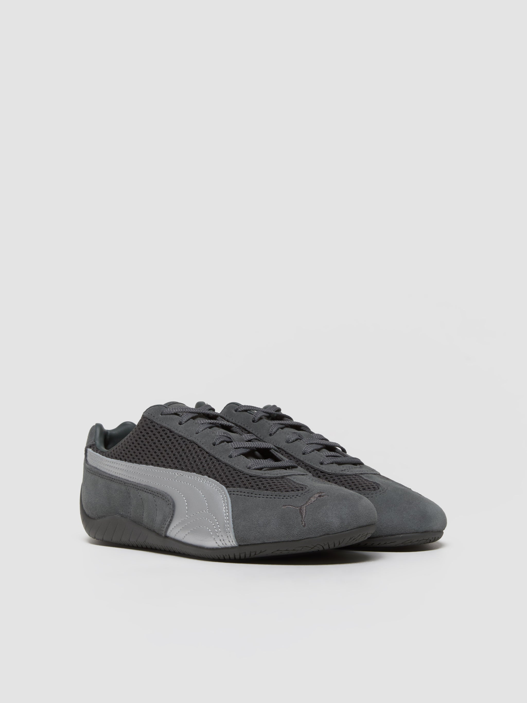 Speedcat Premium Sneaker in Shadow Gray & Metallic Silver